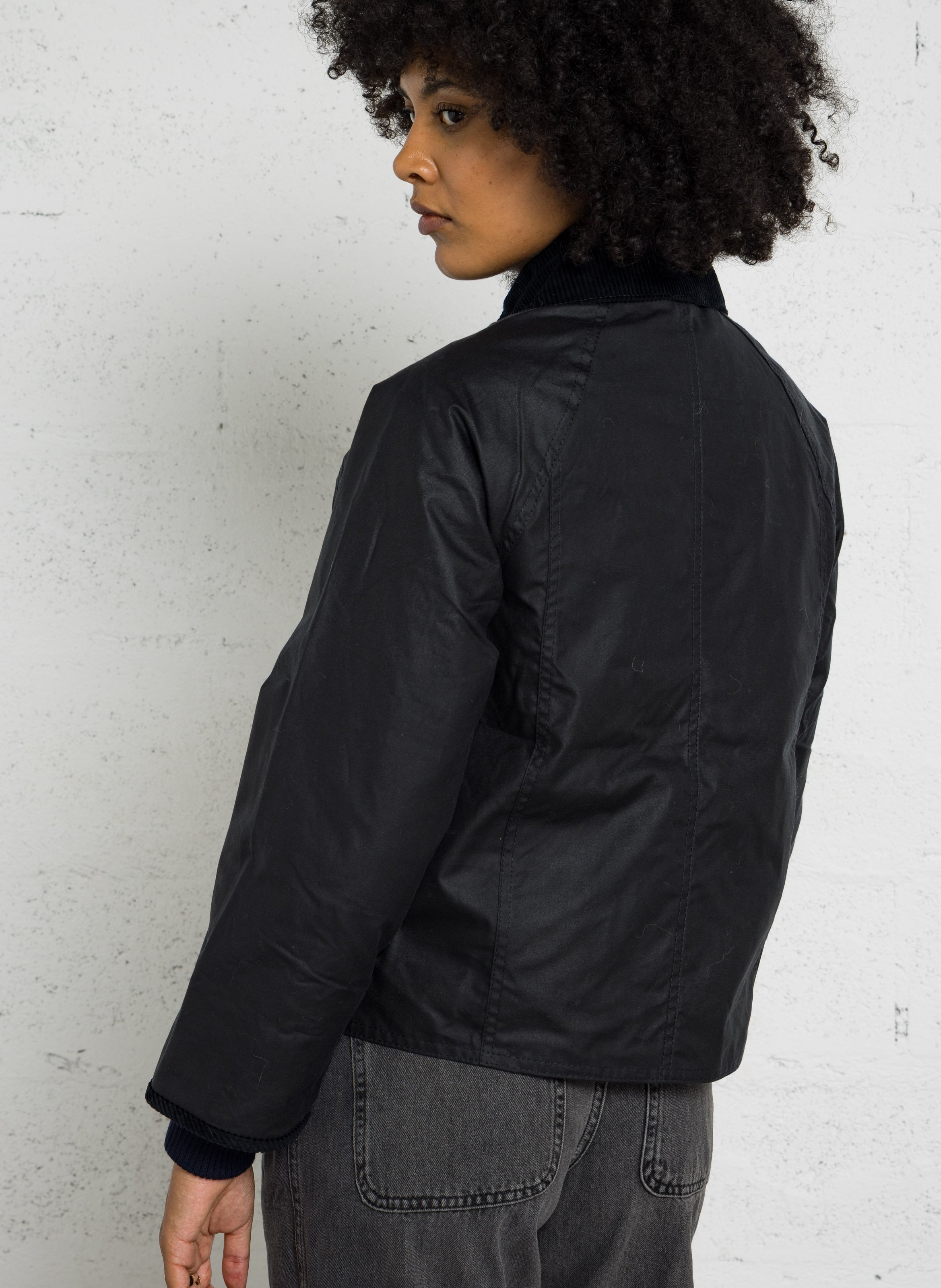 Loose-fit cotton jacket with classic collar BARBOUR Blue