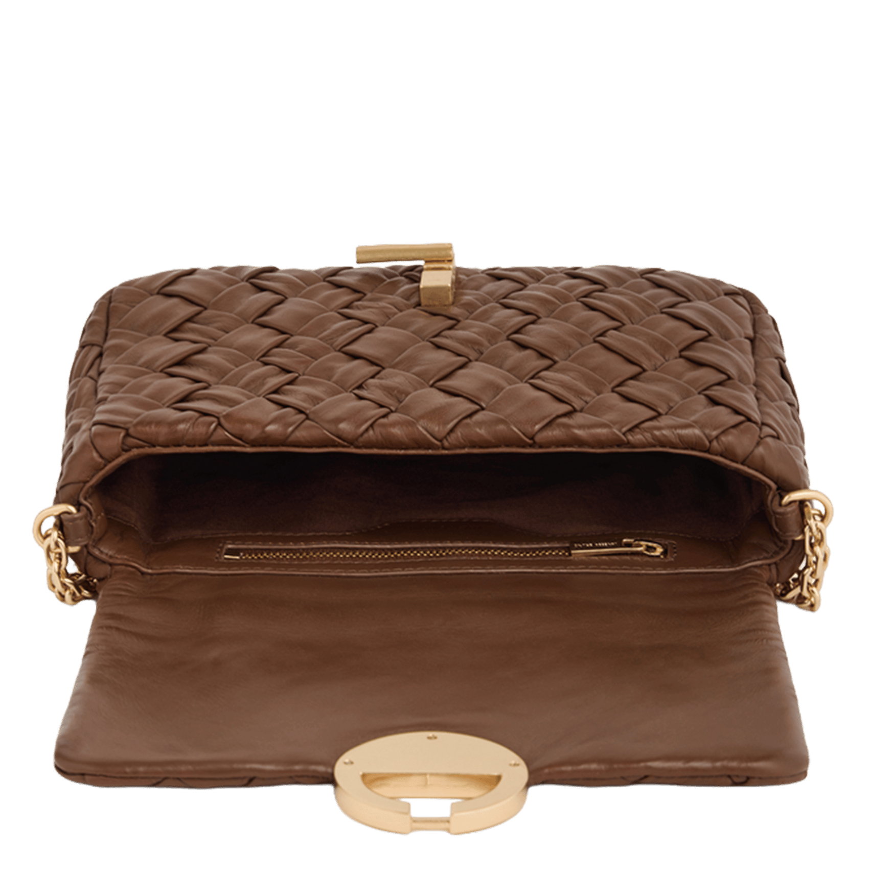 Woven leather shoulder bag | Brown VANESSA BRUNO Women