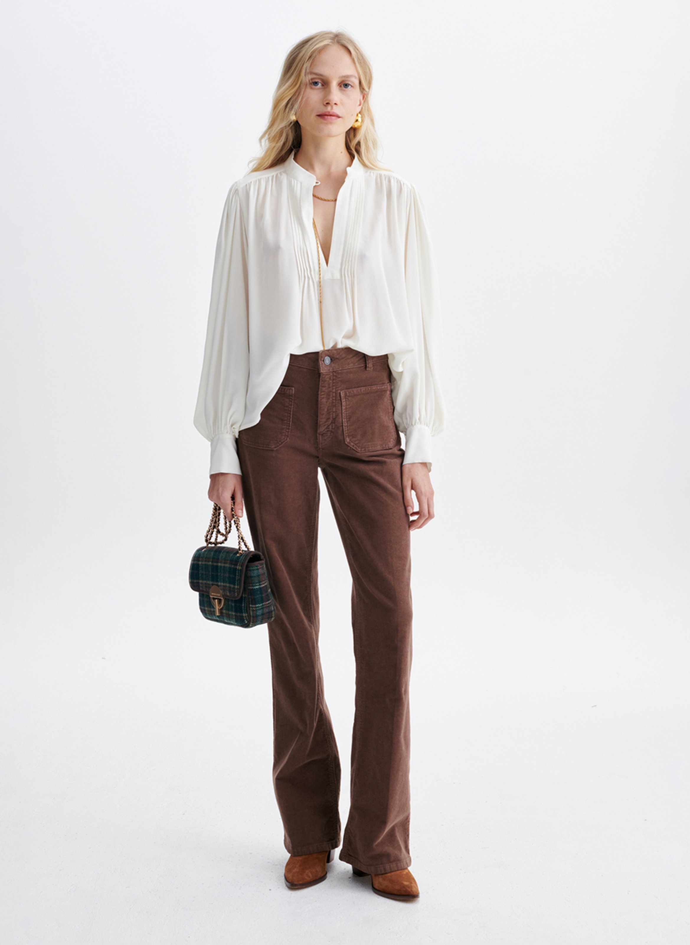 Round-neck floral pattern blouse VANESSA BRUNO White