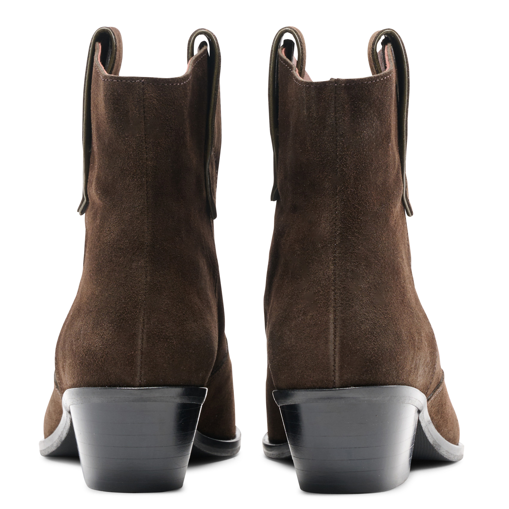 Suede leather western ankle boots ANONYMOUS COPENHAGEN Green