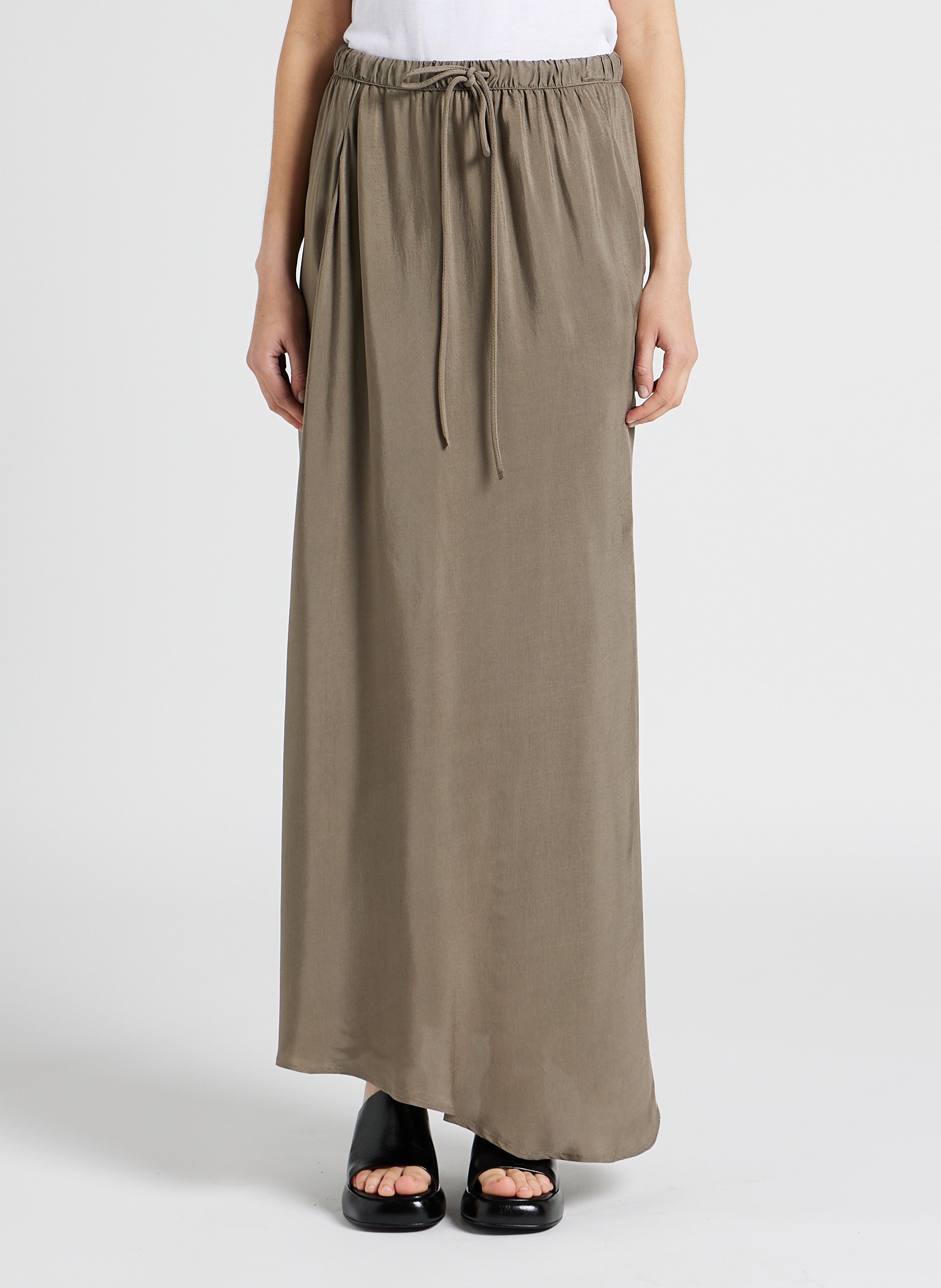 Lange, asymmetrische rok HUMANOID Bruin