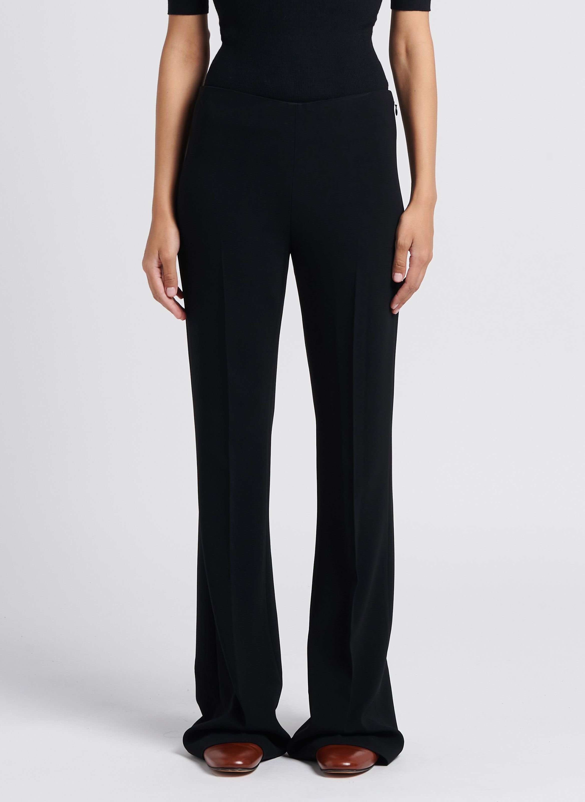 Pantalon negro talle online alto mujer