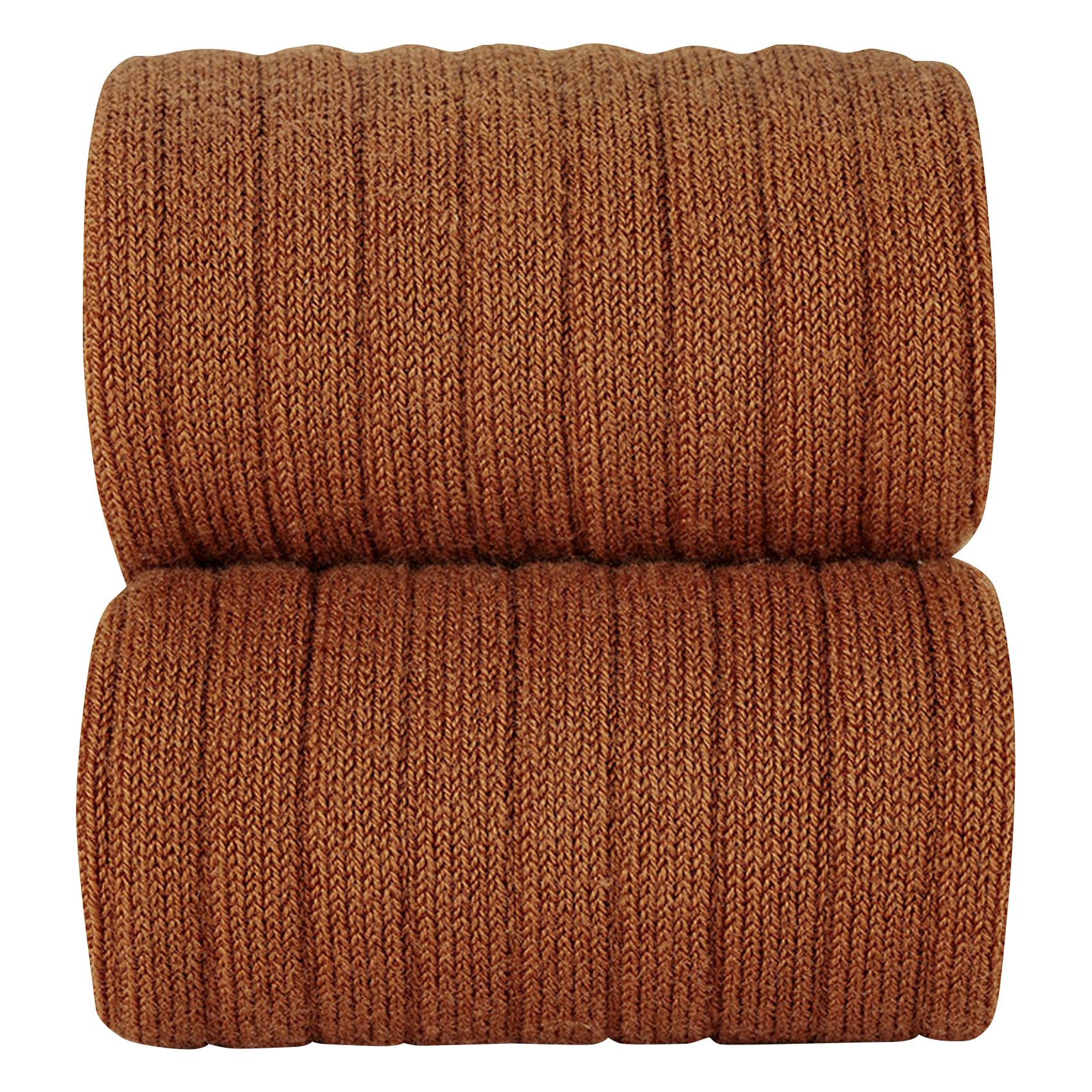 Collants côtelés en coton mélangé  Marron