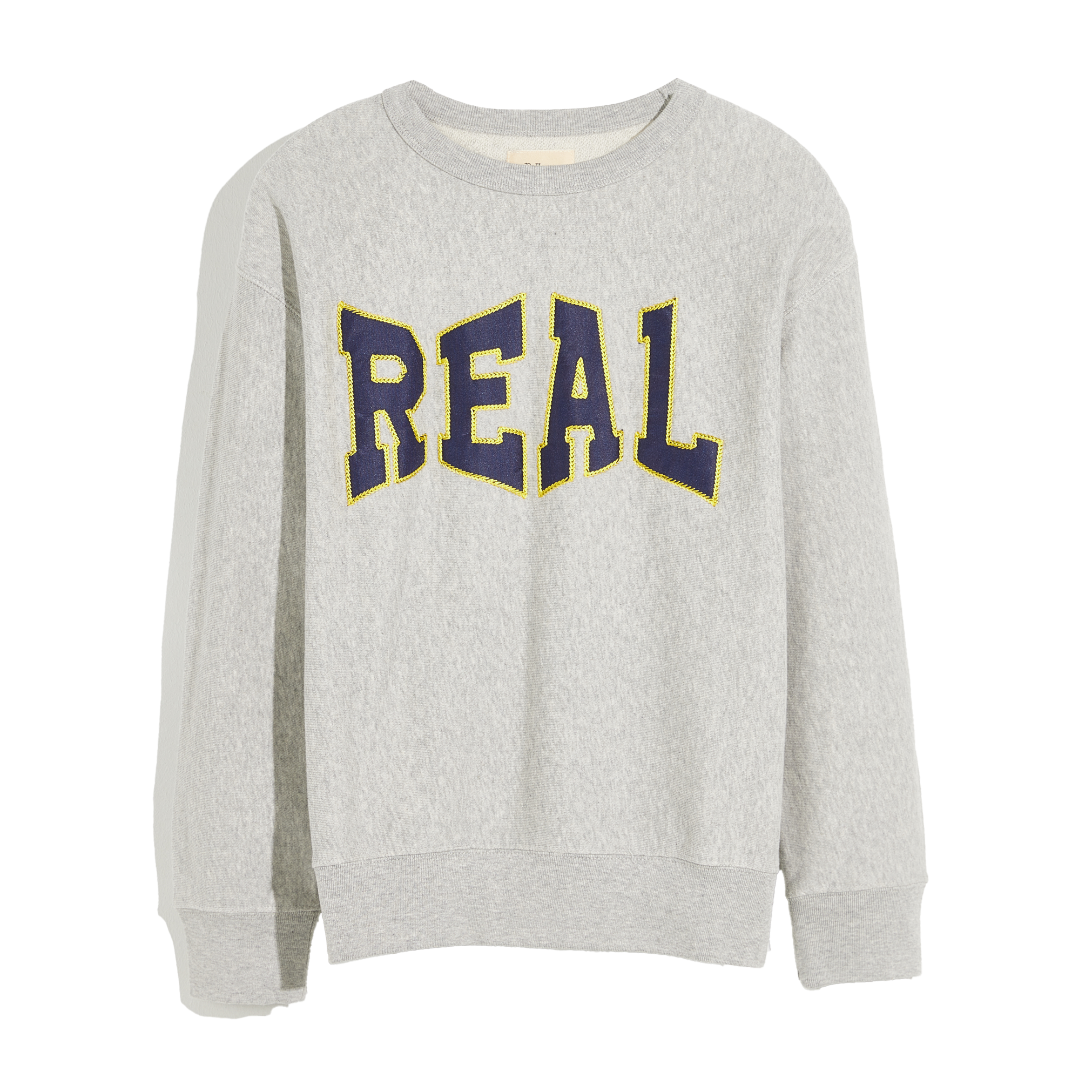 Straight-cut organic cotton round-neck sweater BELLEROSE Grey