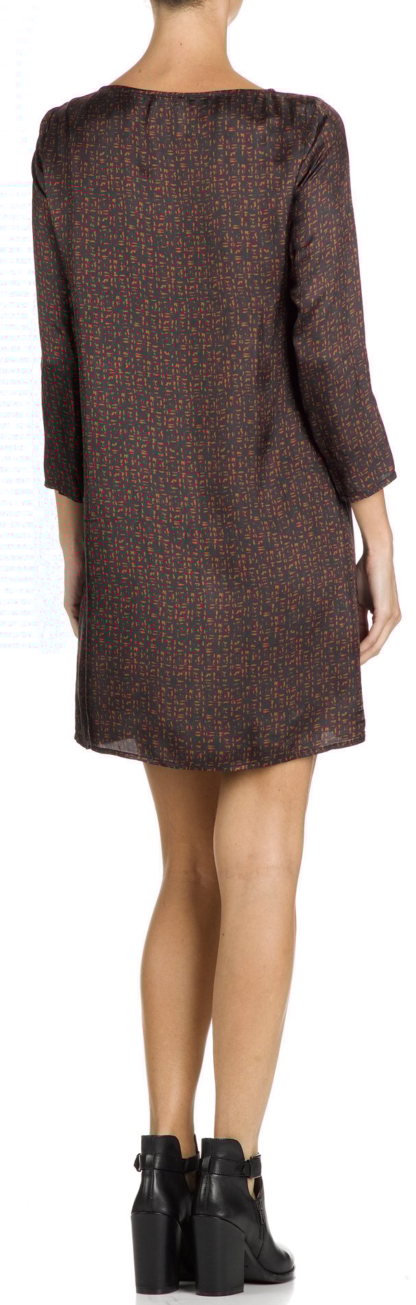 Printed straight dress ATTIC AND BARN Blue