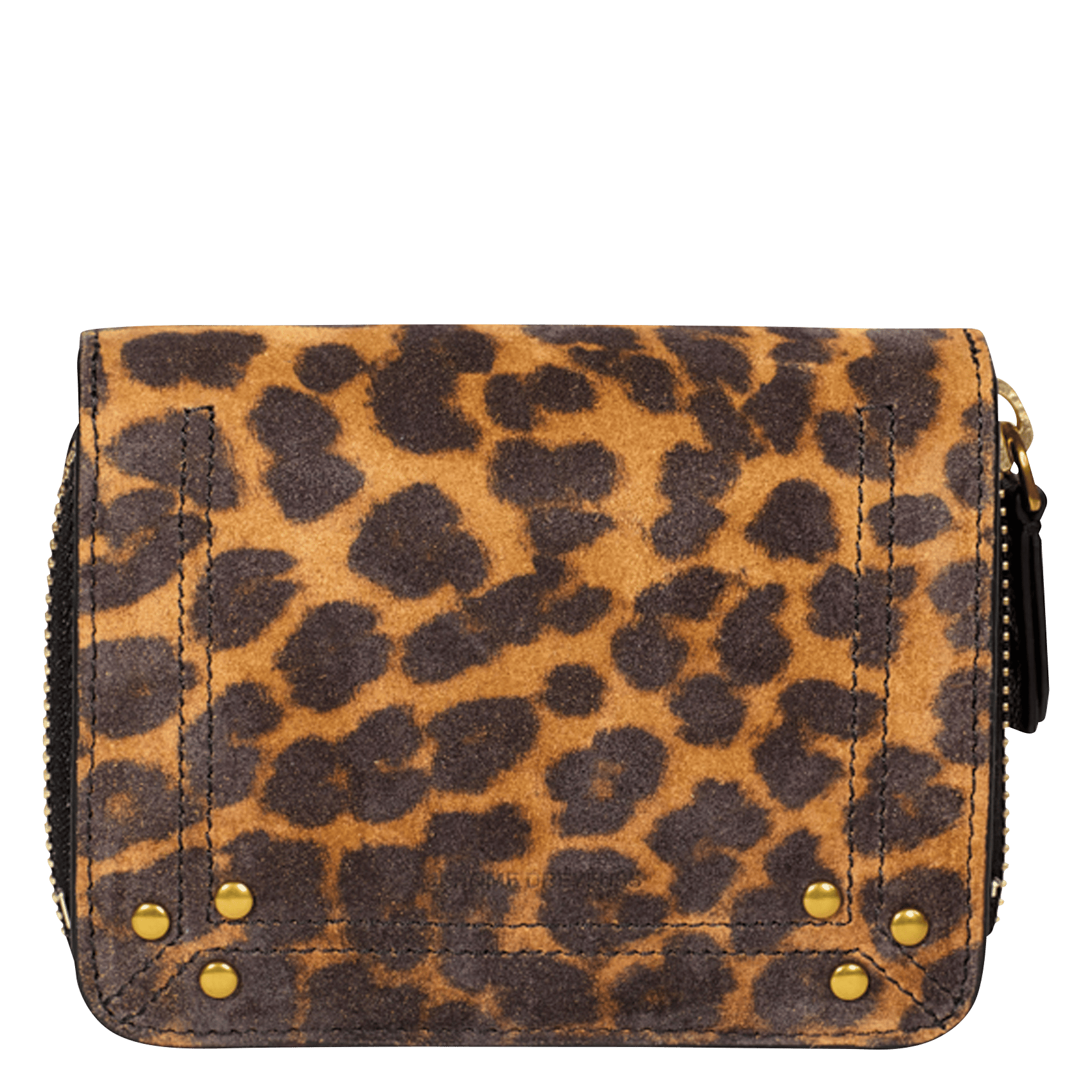 Leopard print leather wallet JEROME DREYFUSS Brown