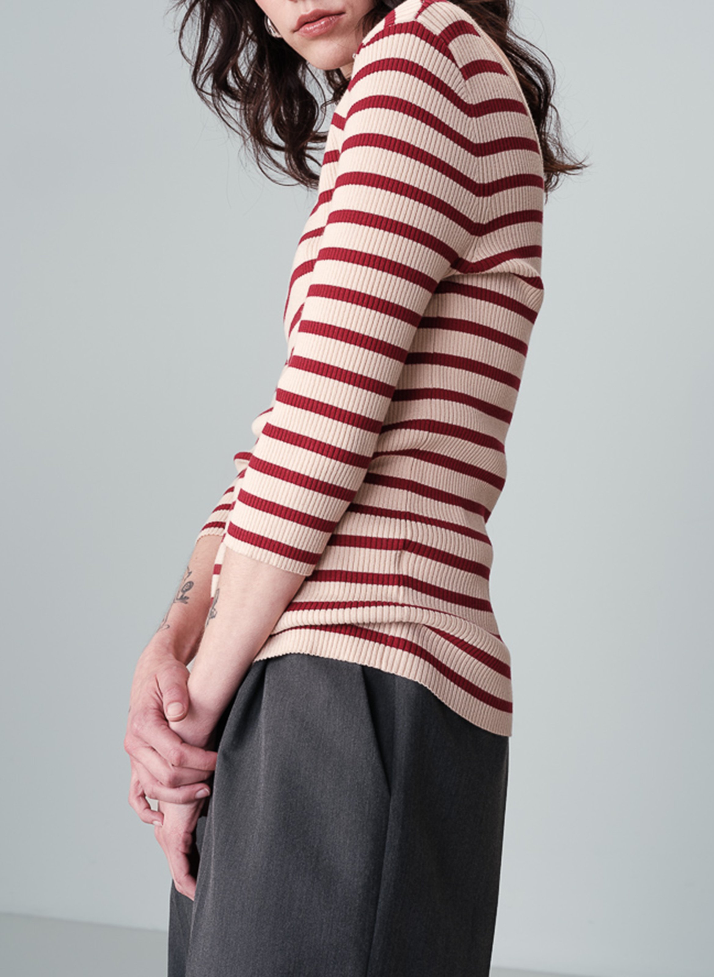 Pull col V  GRACE ET MILA Violet