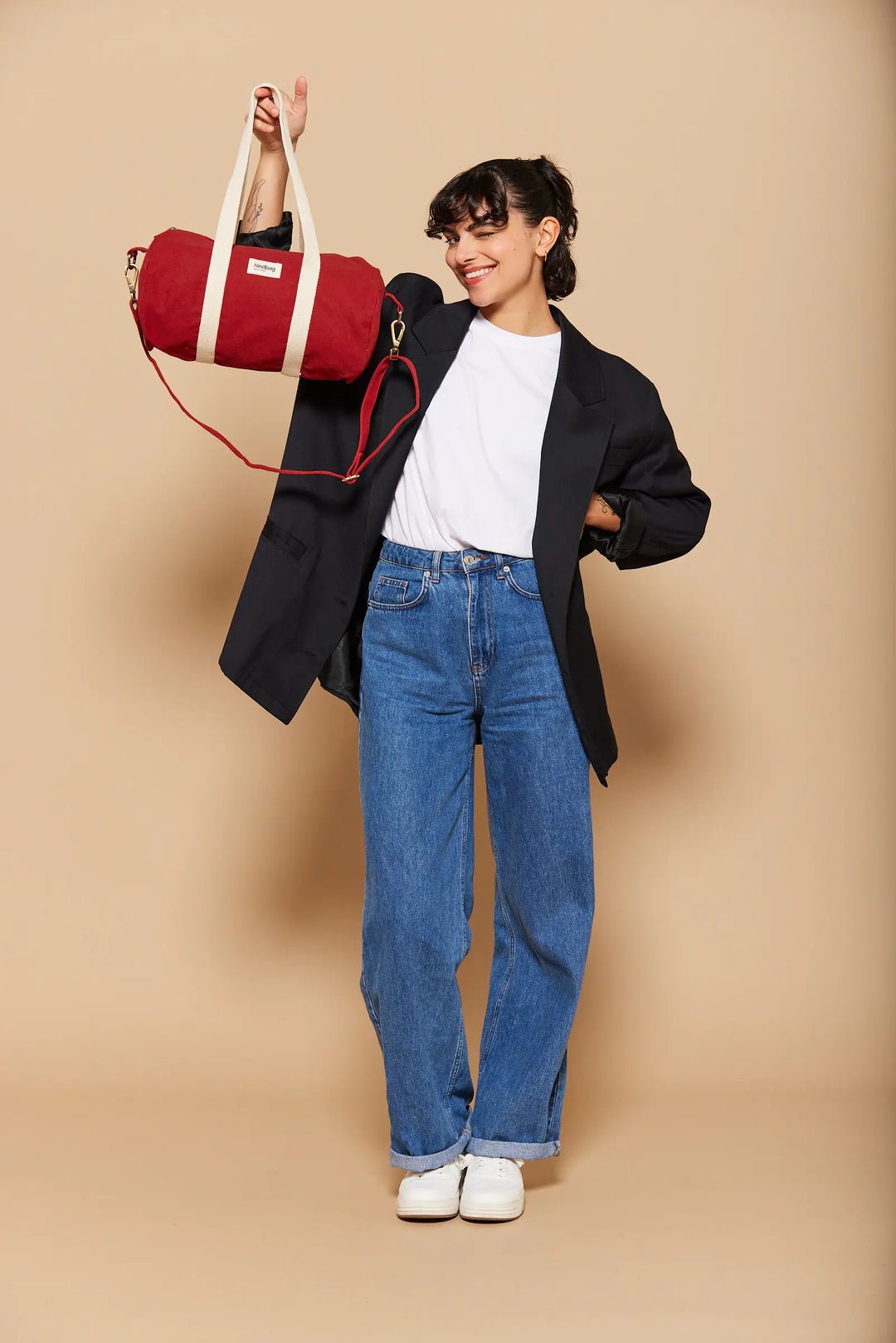 Cotton weekend bag HINDBAG Red