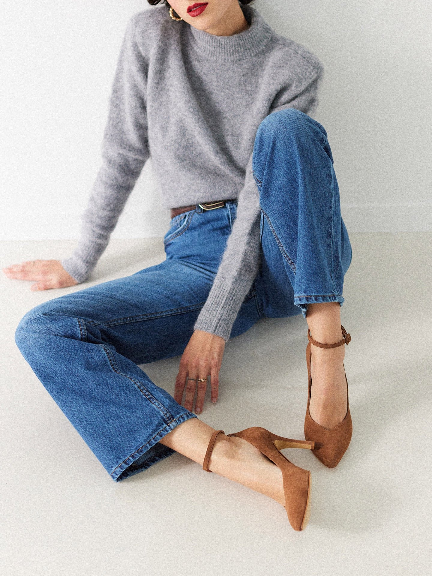 Suede high heels EMZI PARIS Brown