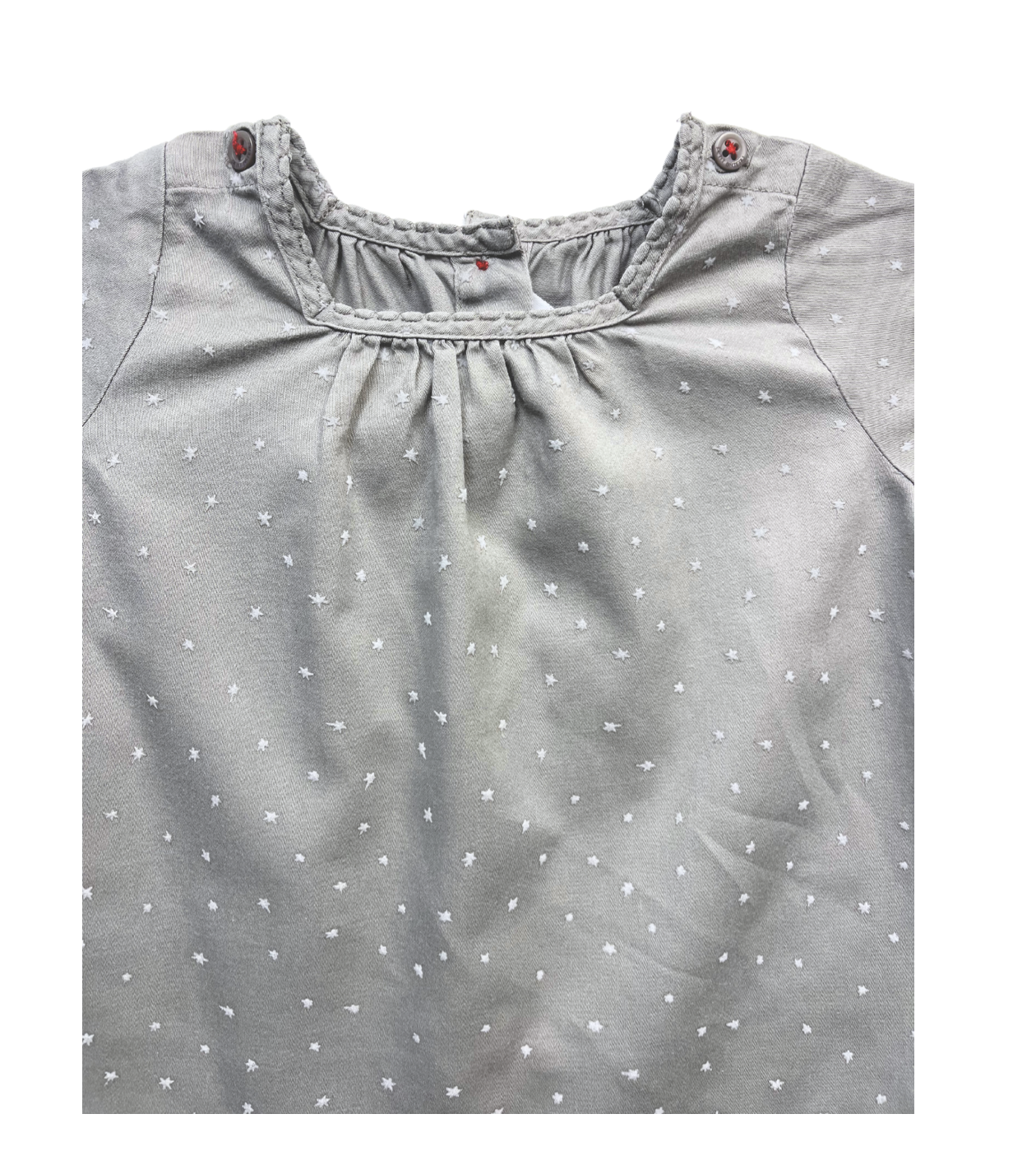 Grey Baby Blouse - 12 months PETIT BATEAU - Seconde Main Grey