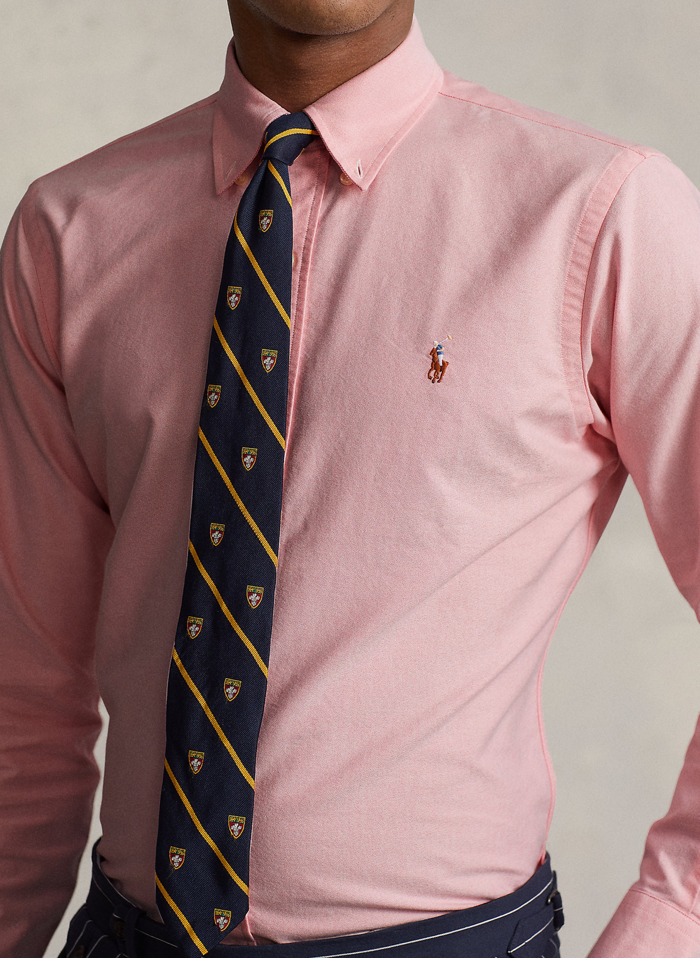 Custom-fit cotton shirt POLO RALPH LAUREN Pink