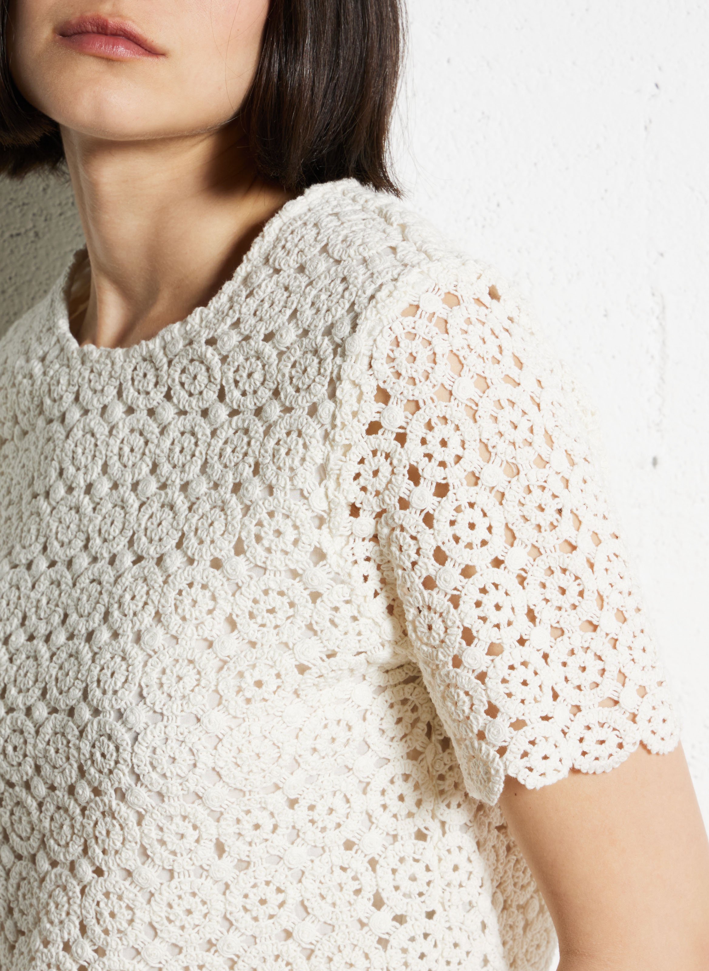 Cotton straight top I CODE White