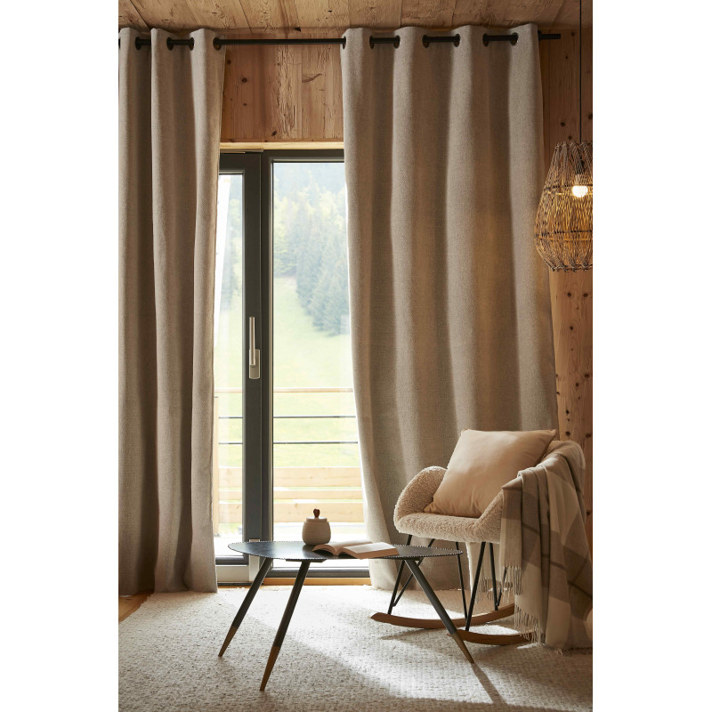 Blackout and Thermal Curtains L'EFFET PAPILLON Beige