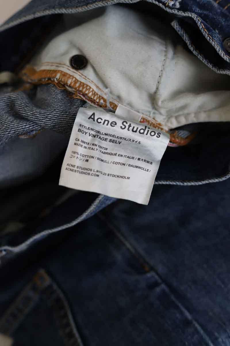 Cotton straight jeans ACNE STUDIOS - Seconde Main Blue