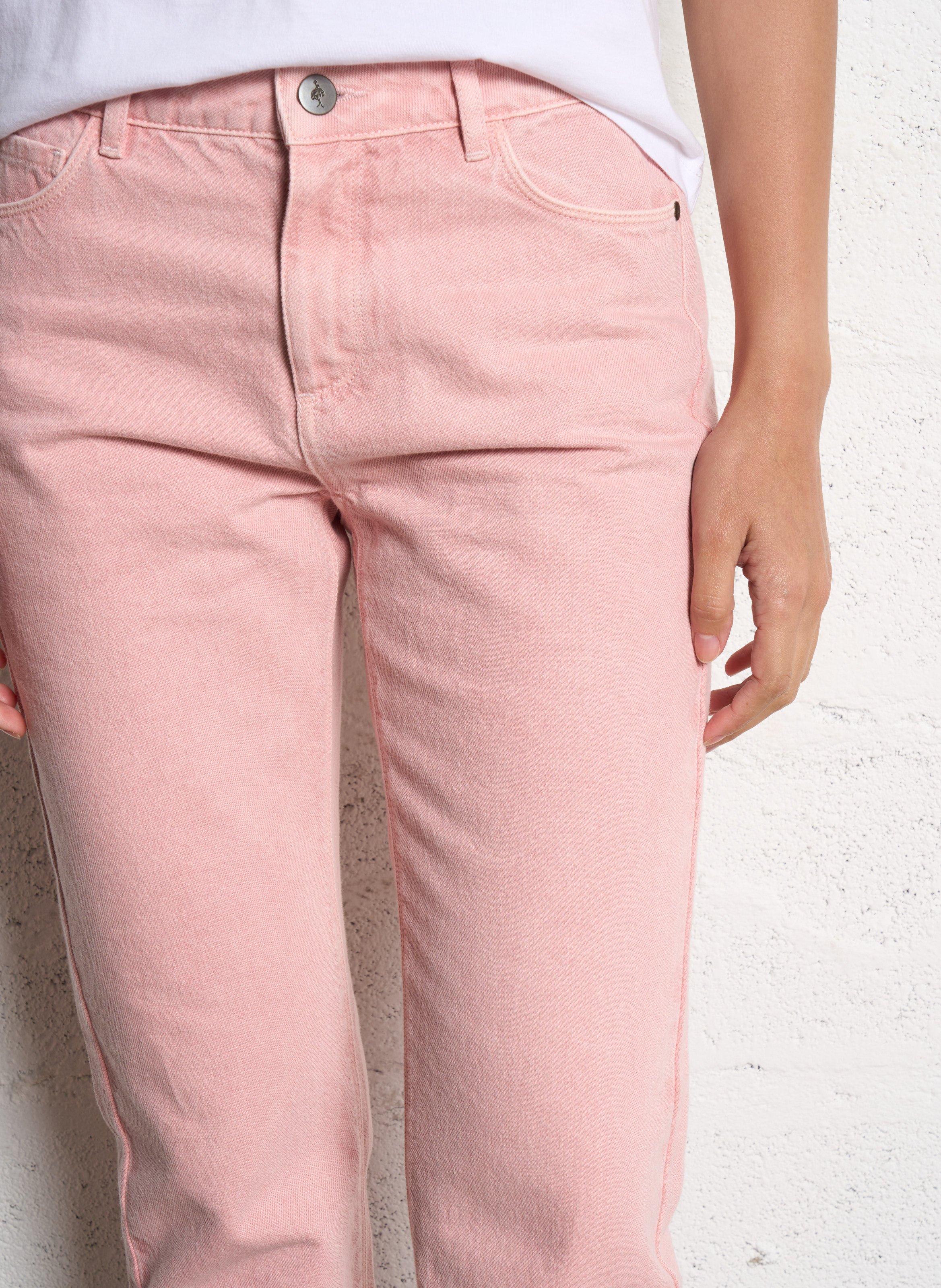 Jeans met hoge taille ONE STEP Roze