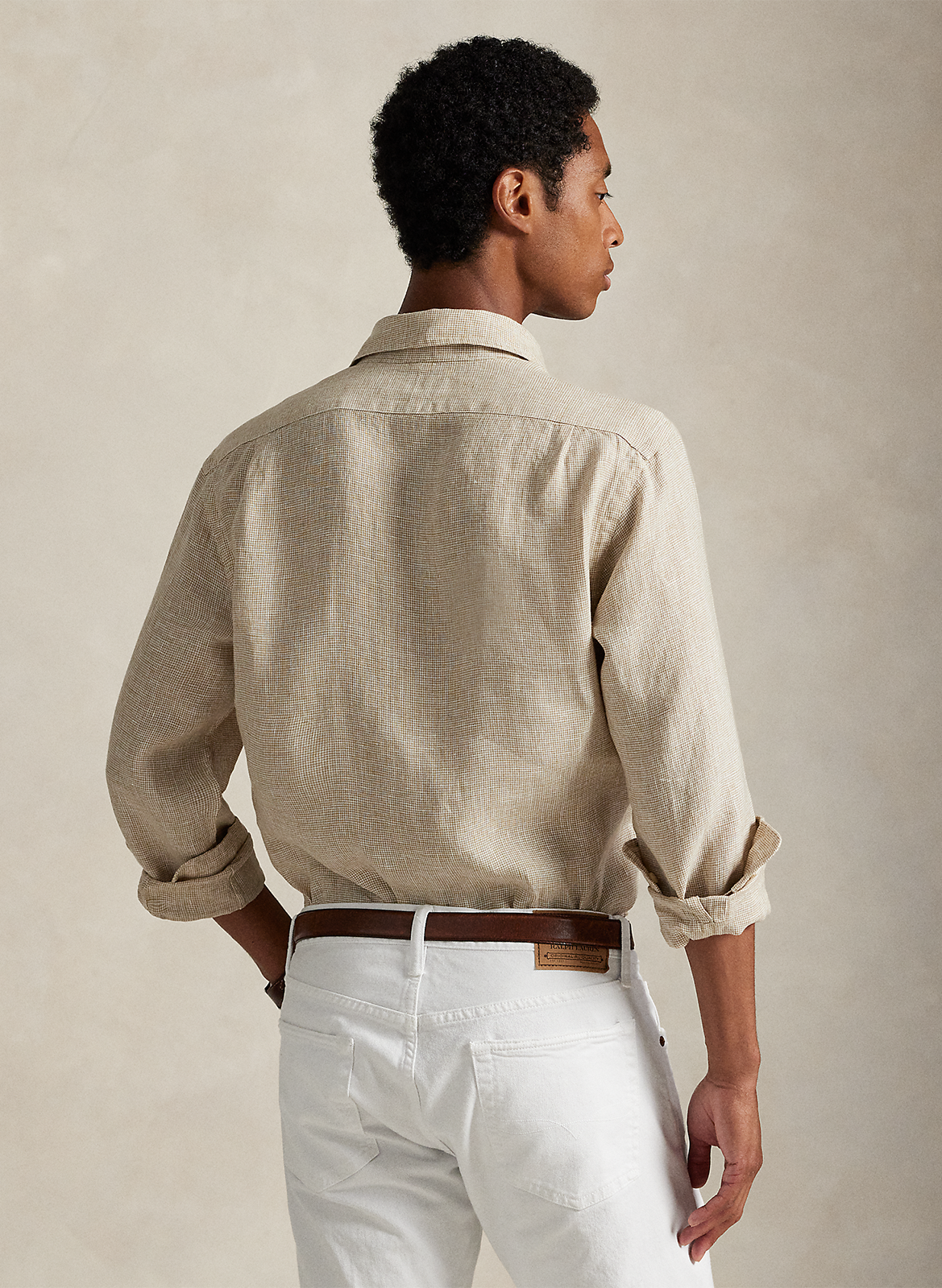 Hemd mit klassischem Kragen aus Leinen POLO RALPH LAUREN Beige