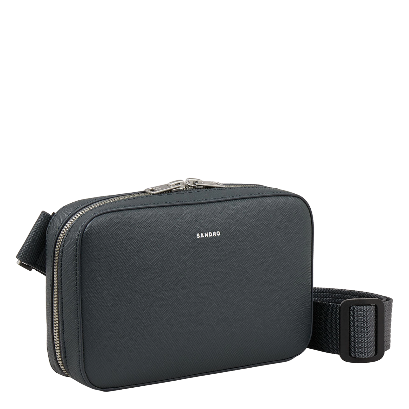 Leren crossbodytas  SANDRO Grijs