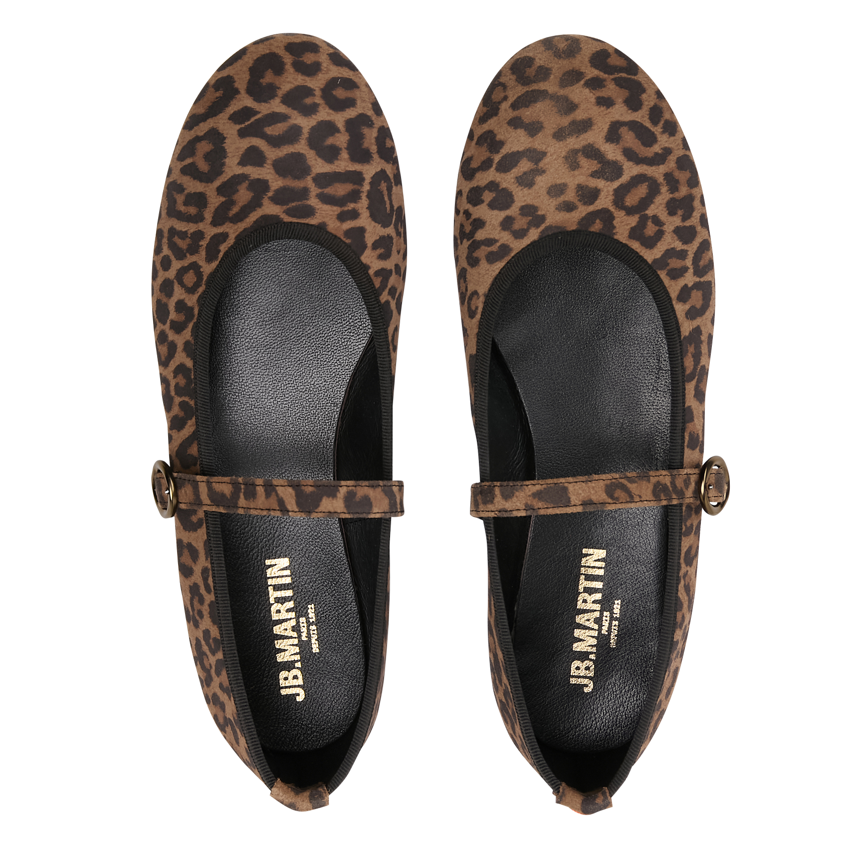 Ballerines en cuir vernis JB MARTIN Marron