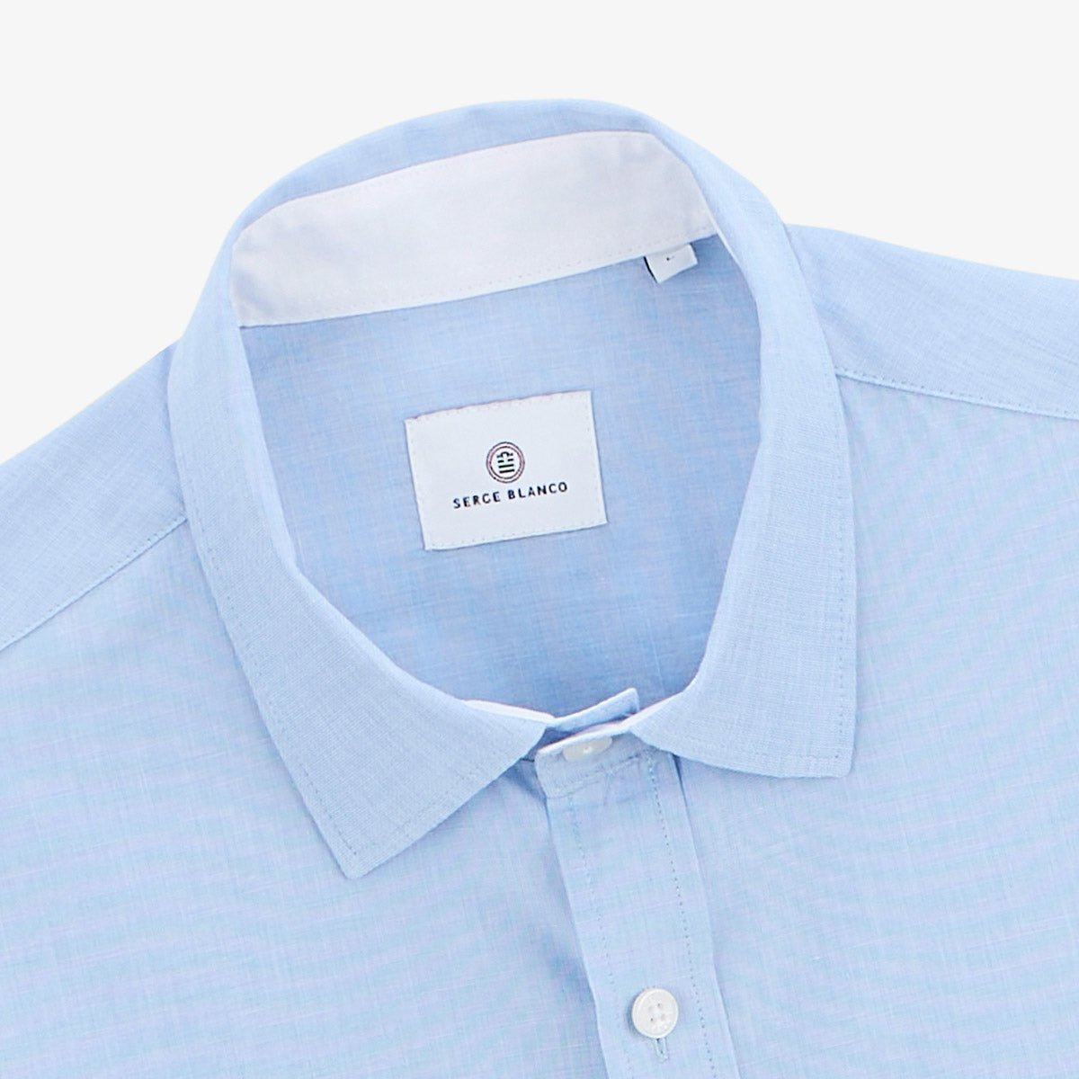 Long-sleeved cotton shirt SERGE BLANCO Blue