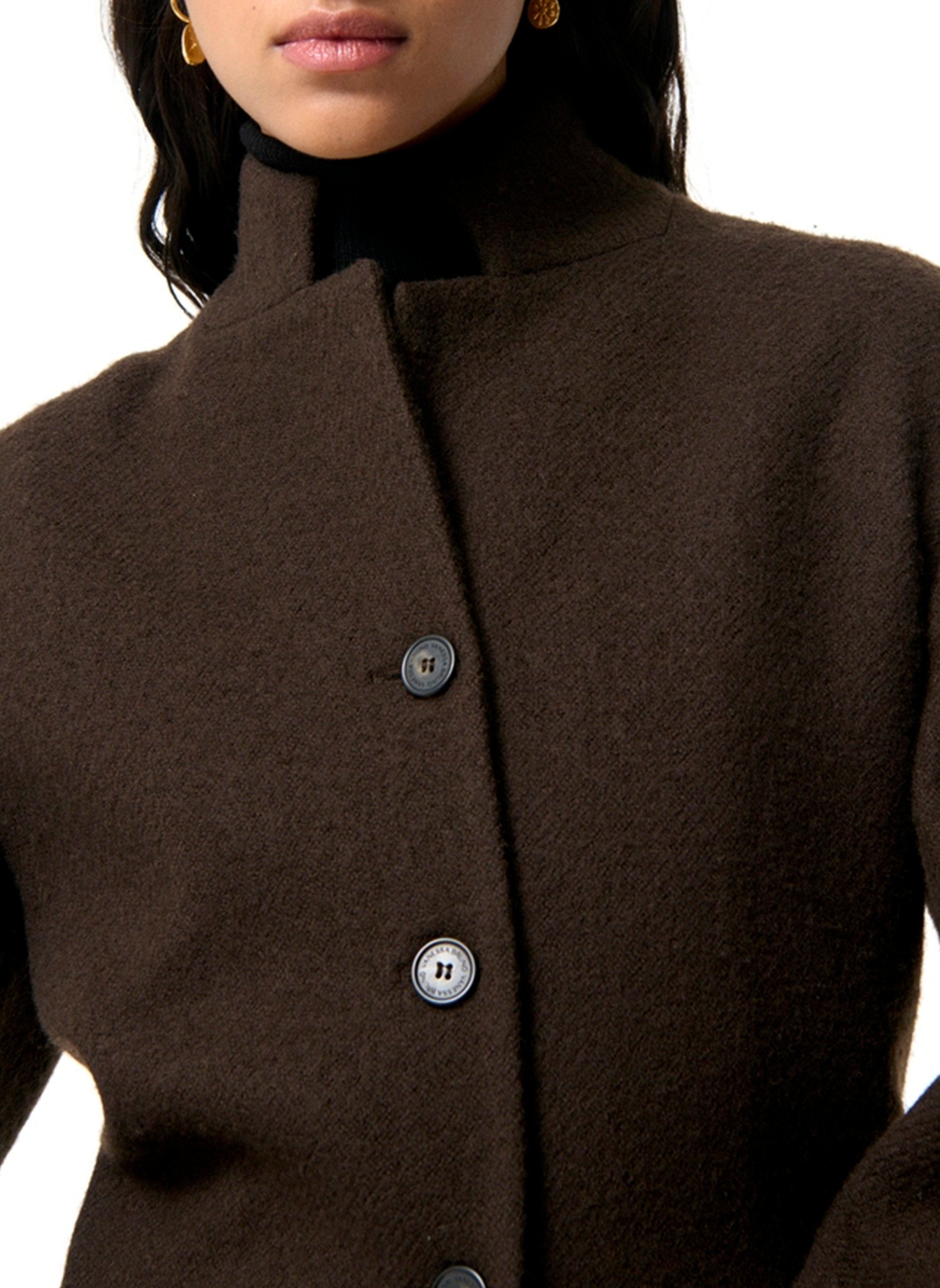 Straight jacket with officer collar VANESSA BRUNO Brown