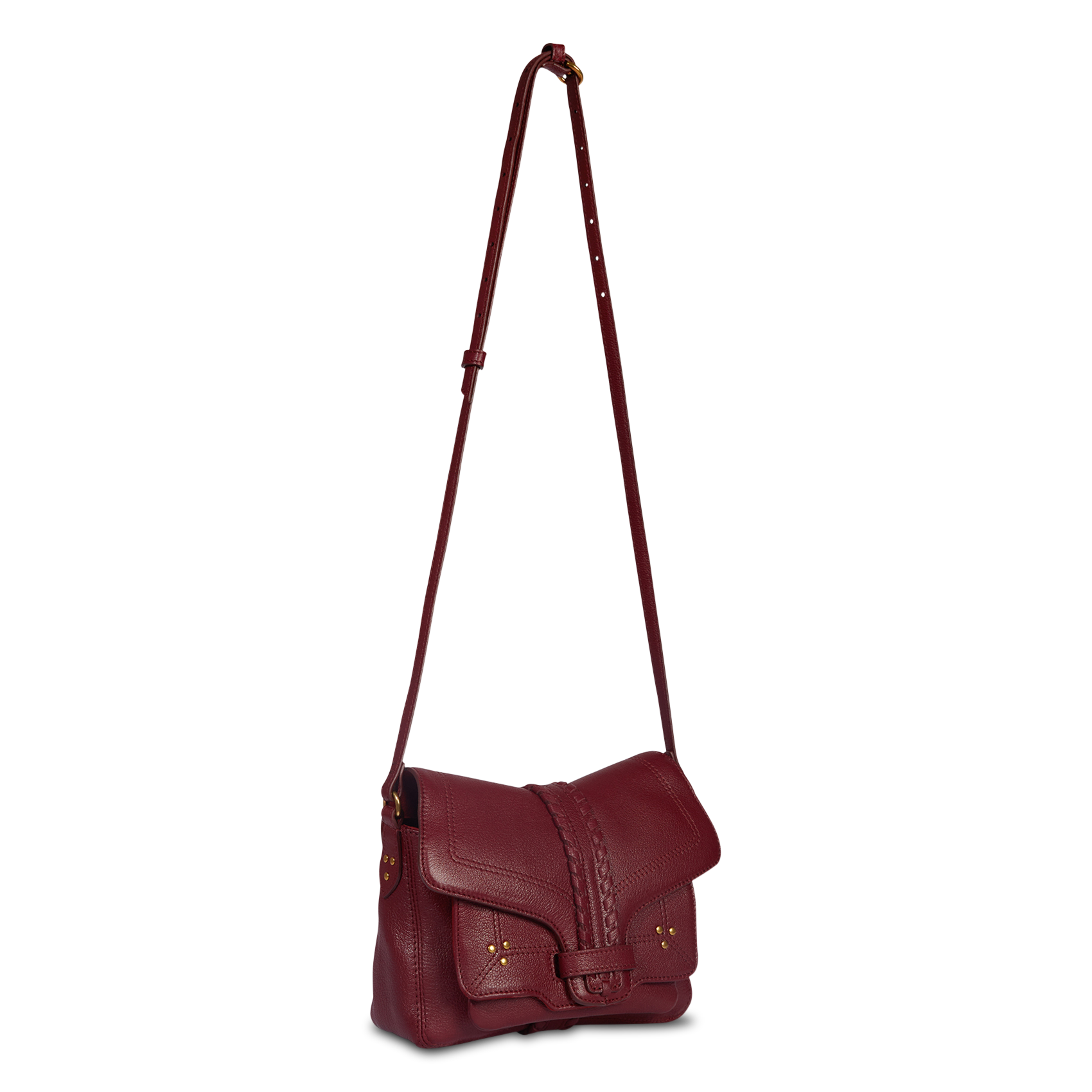 Sac bandoulière à rabat en cuir JEROME DREYFUSS Red