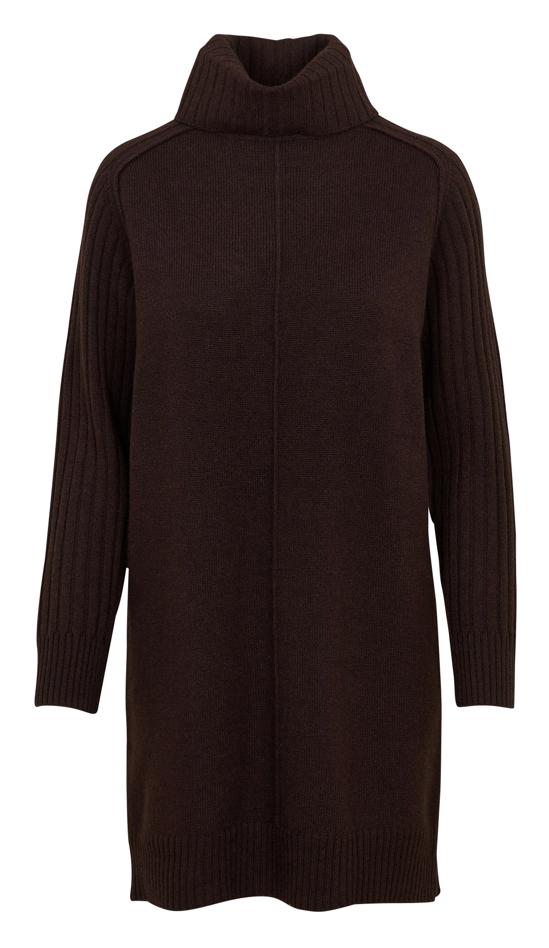 Short wool turtleneck dress MAISON 123 Brown