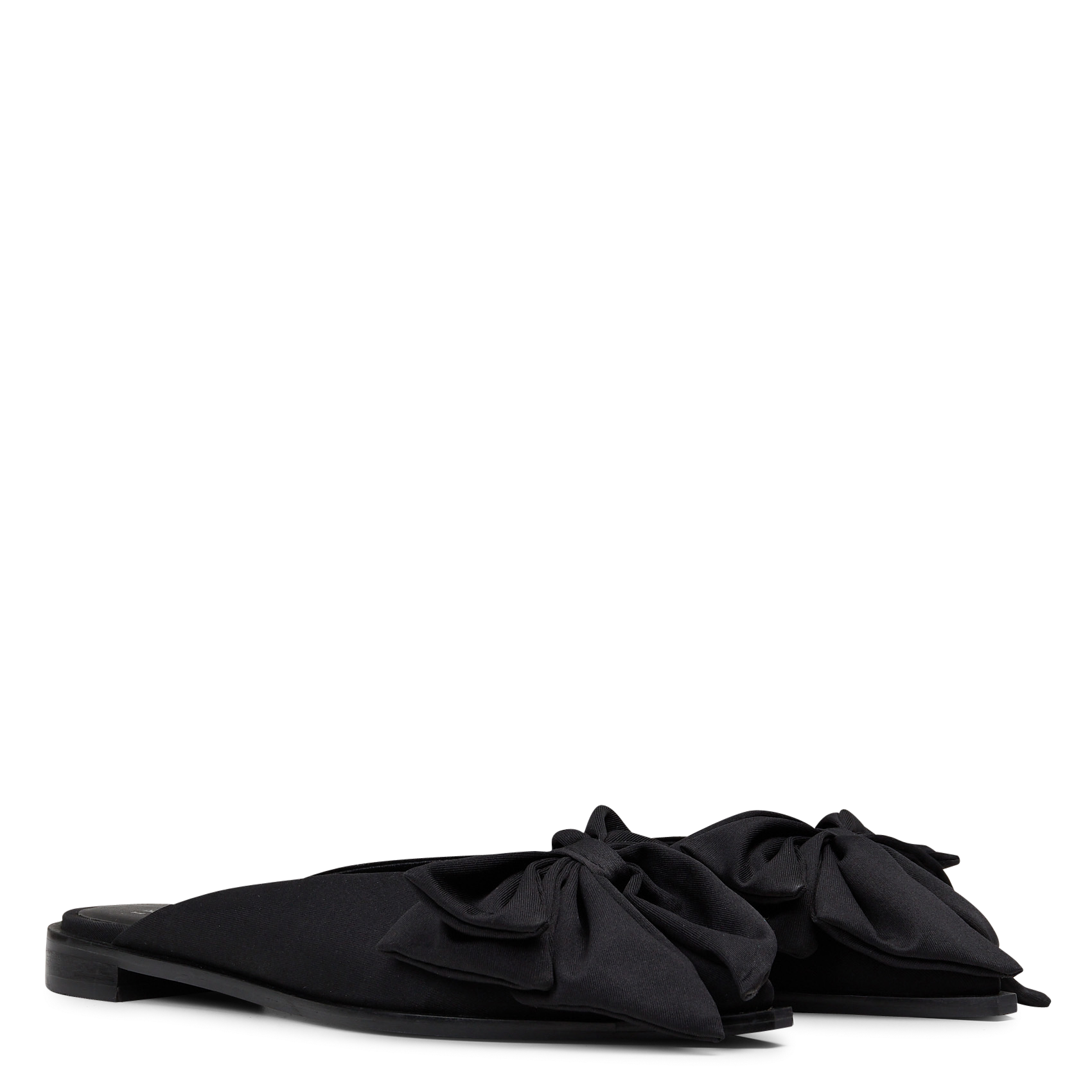 Flat oversized bow mules IKKS Black