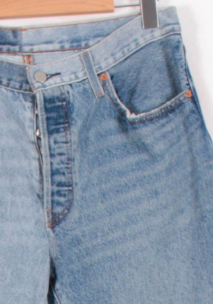 Cropped slim jeans with studs LEVI'S - Seconde main Blue