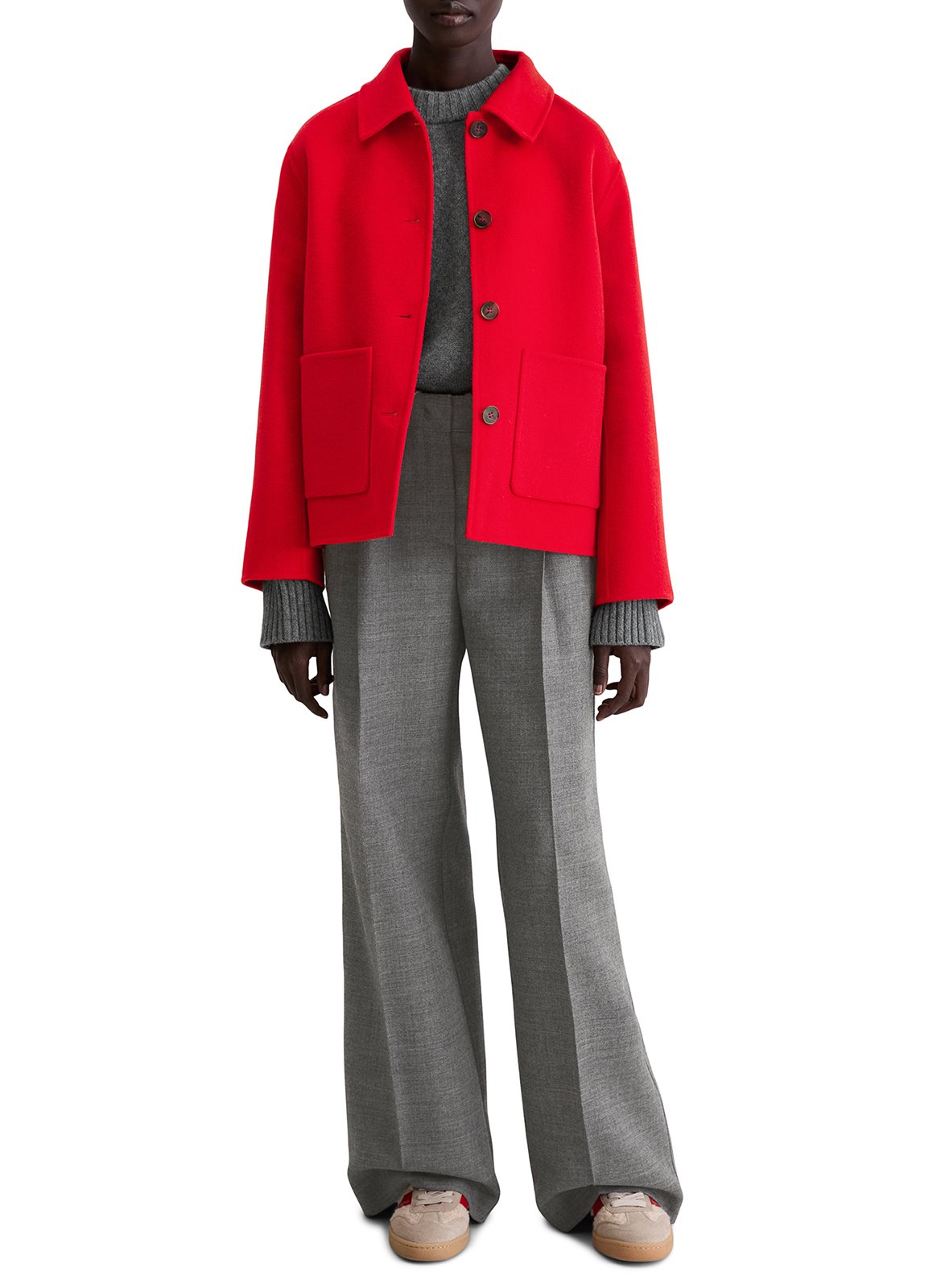 Veste col classique en laine mélangée MARC O&#039;POLO Rouge