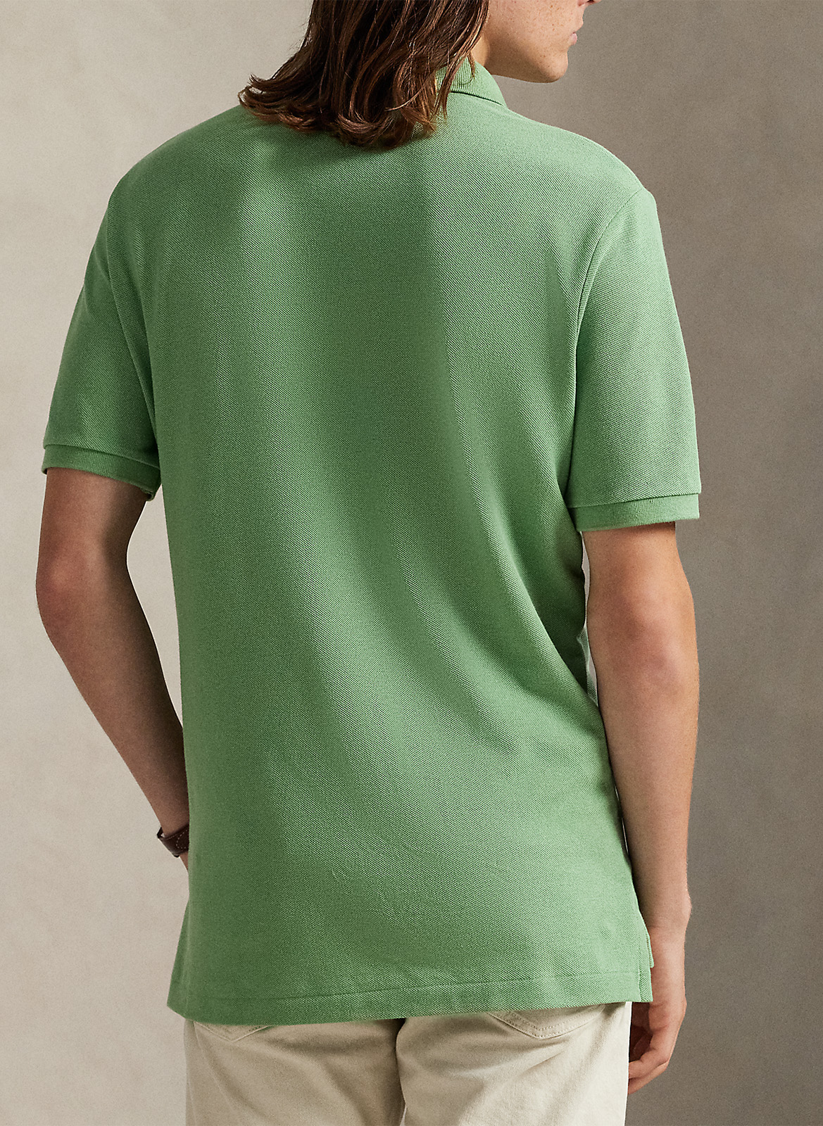 Getailleerde katoenen polo met korte mouwen POLO RALPH LAUREN Groen