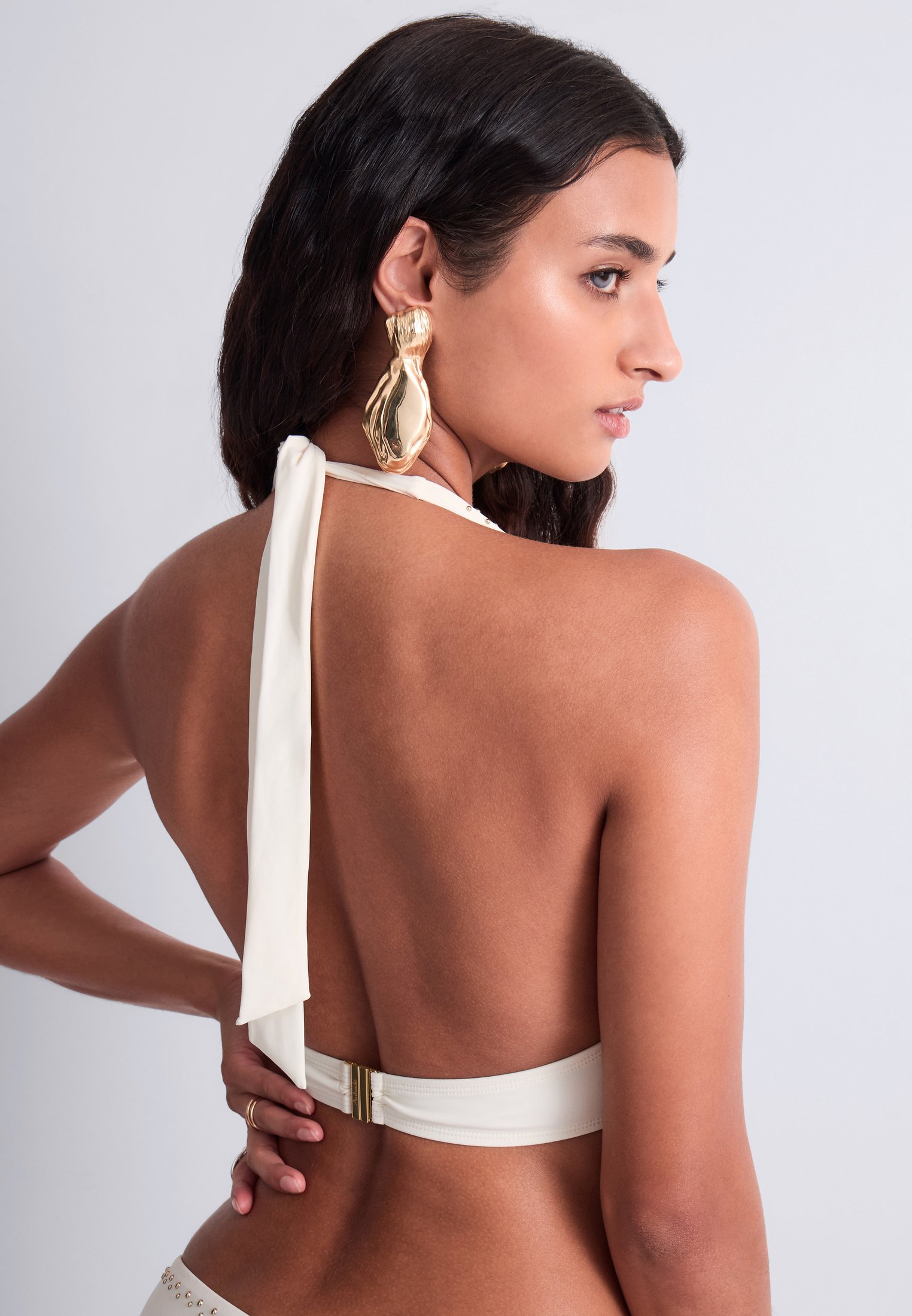 Bikini top with push-up cups White