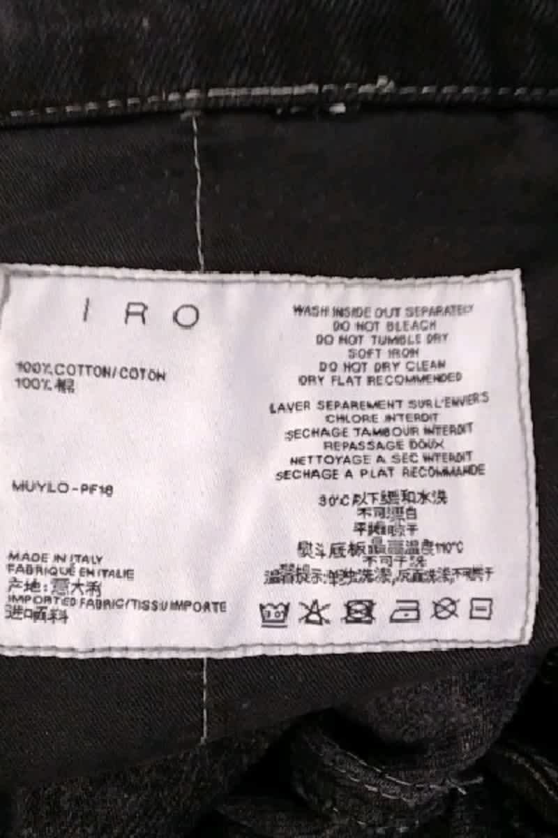 - Straight-leg jeans
- 5 pockets
- Straight cut
- Faded effect IRO - Seconde Main Black