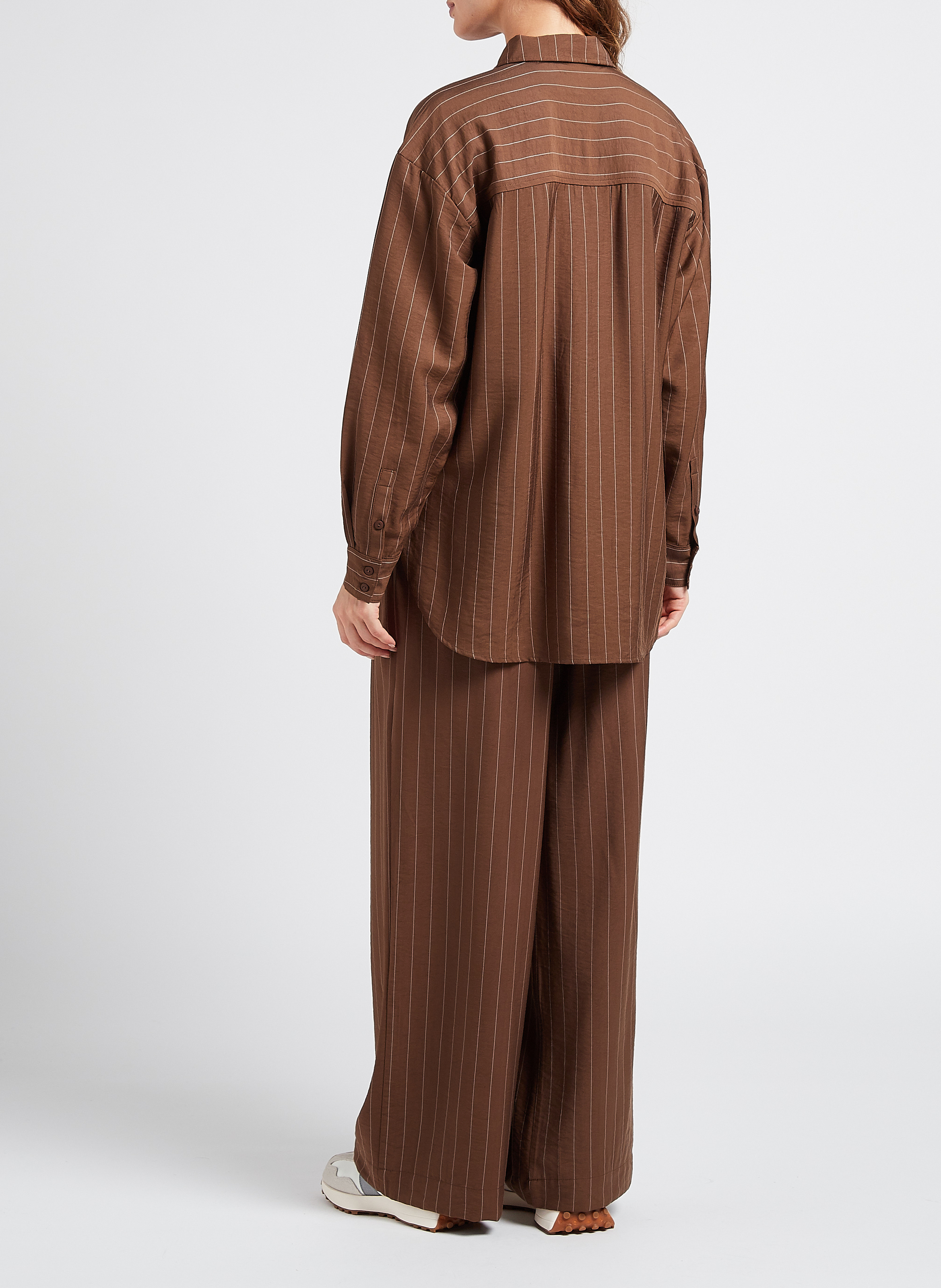 Chemise ample col classique imprimé rayé MOSS COPENHAGEN Multicolore