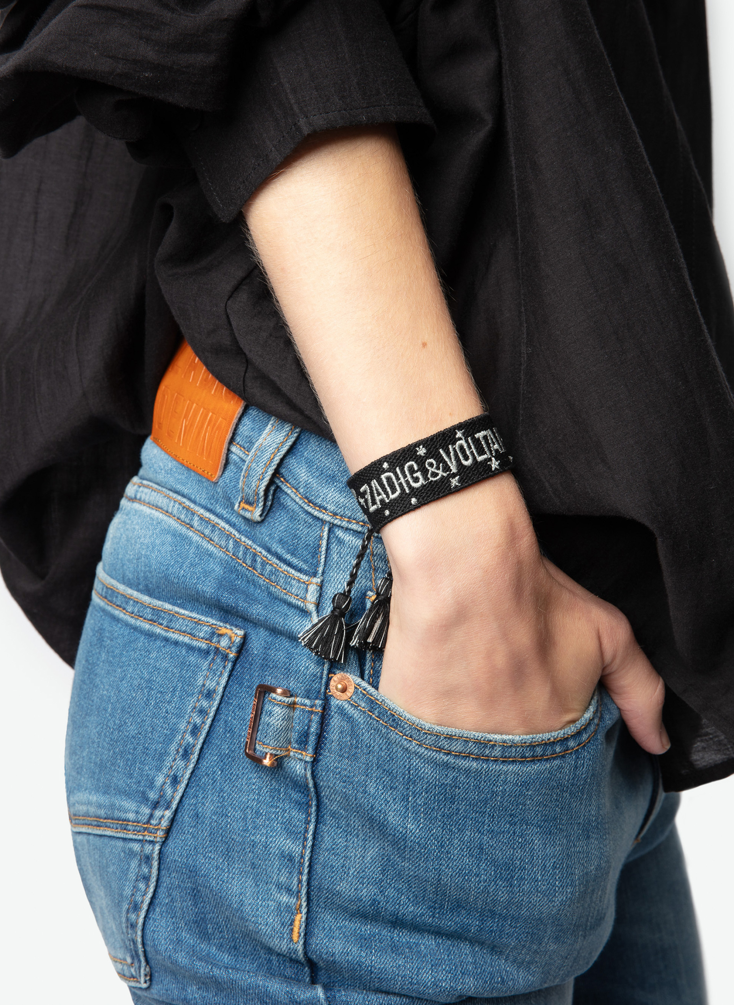 Bracelet tissé ZADIG&VOLTAIRE Noir