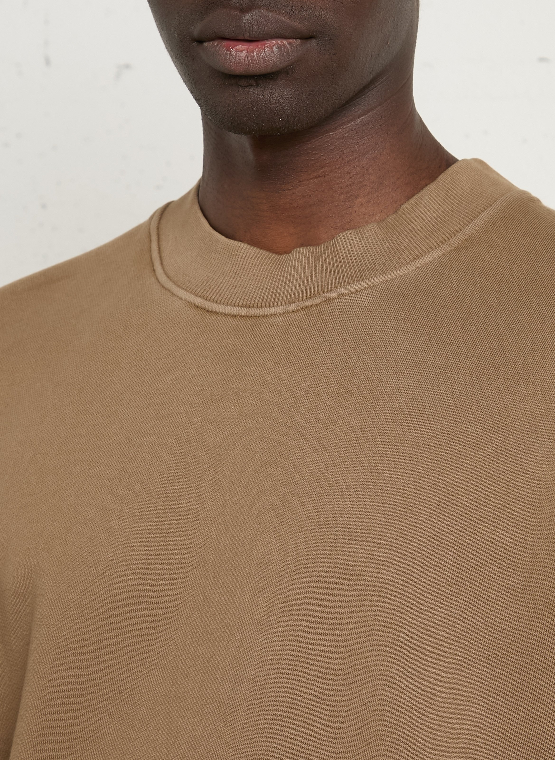 Tee-shirt droit uni en coton MINIMUM Marron