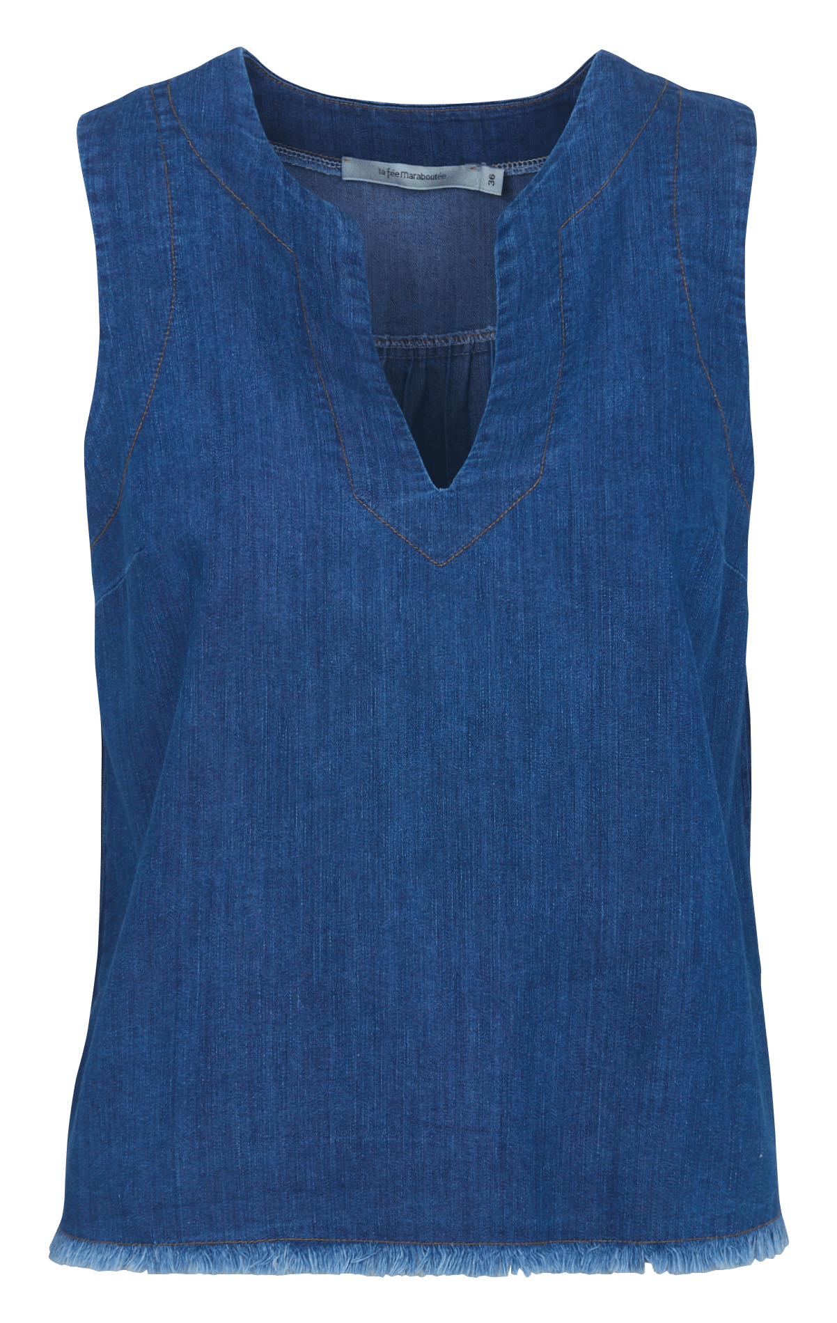 Oversized cotton blend top LA FEE MARABOUTEE Blue