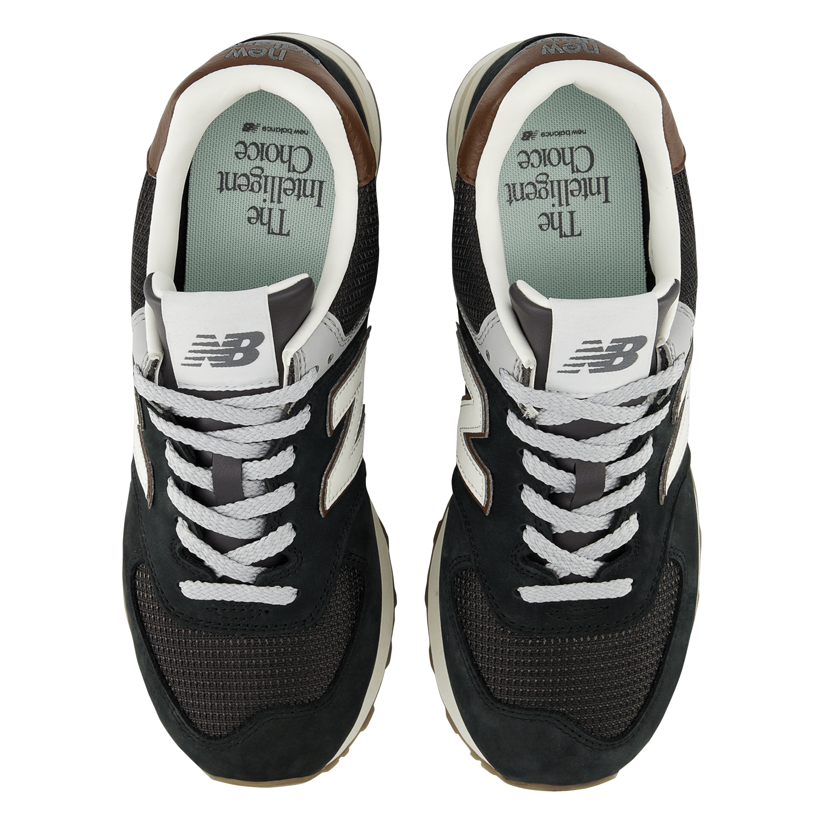 Baskets basses en cuir mélangé NEW BALANCE Noir