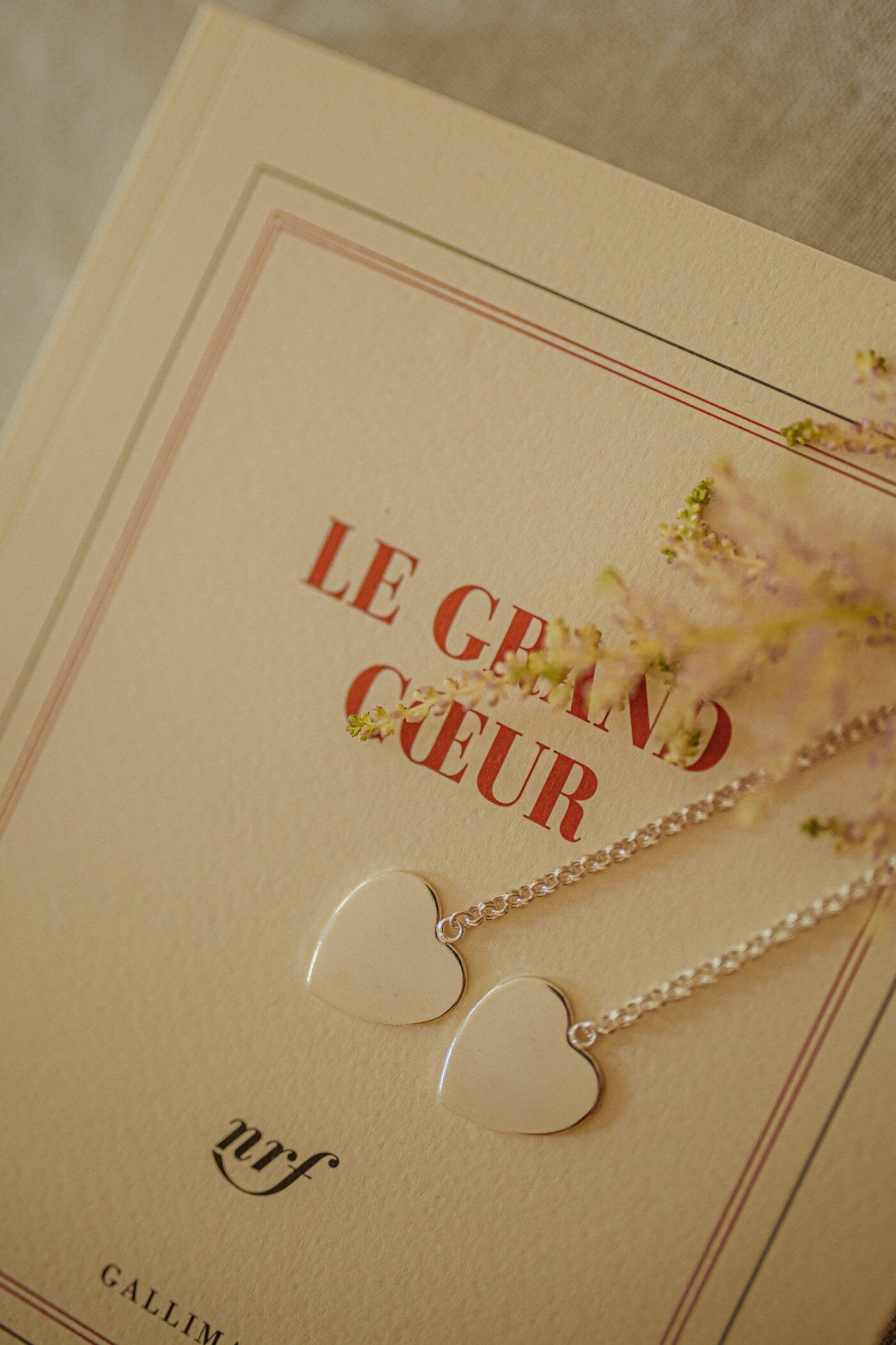 Dangling heart-shaped gold-plated earrings MONSIEUR SIMONE Silver