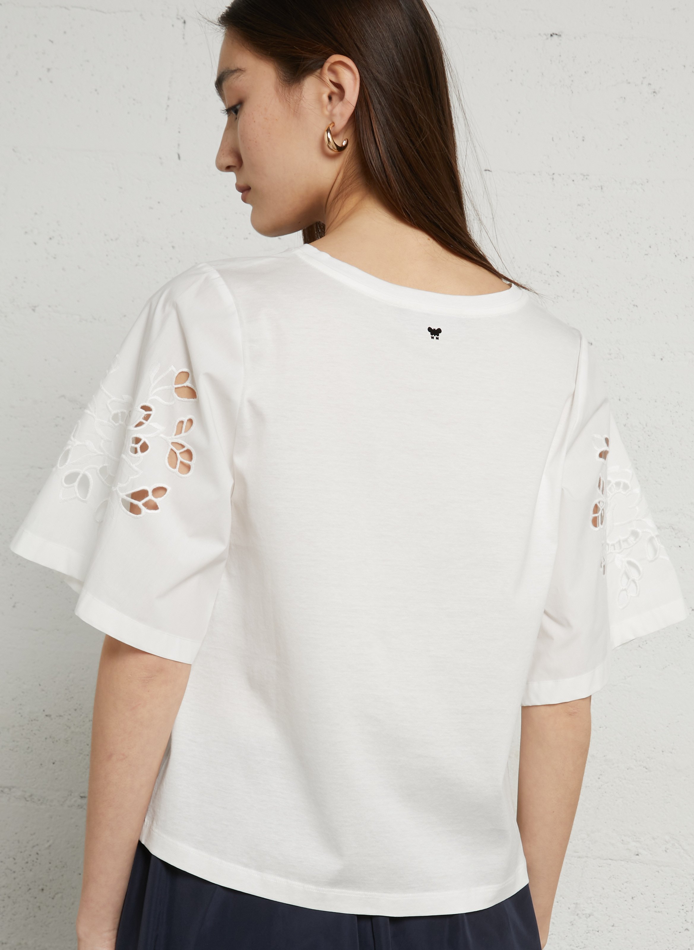 Loose-fit round-neck cotton top MAX MARA WEEK END White