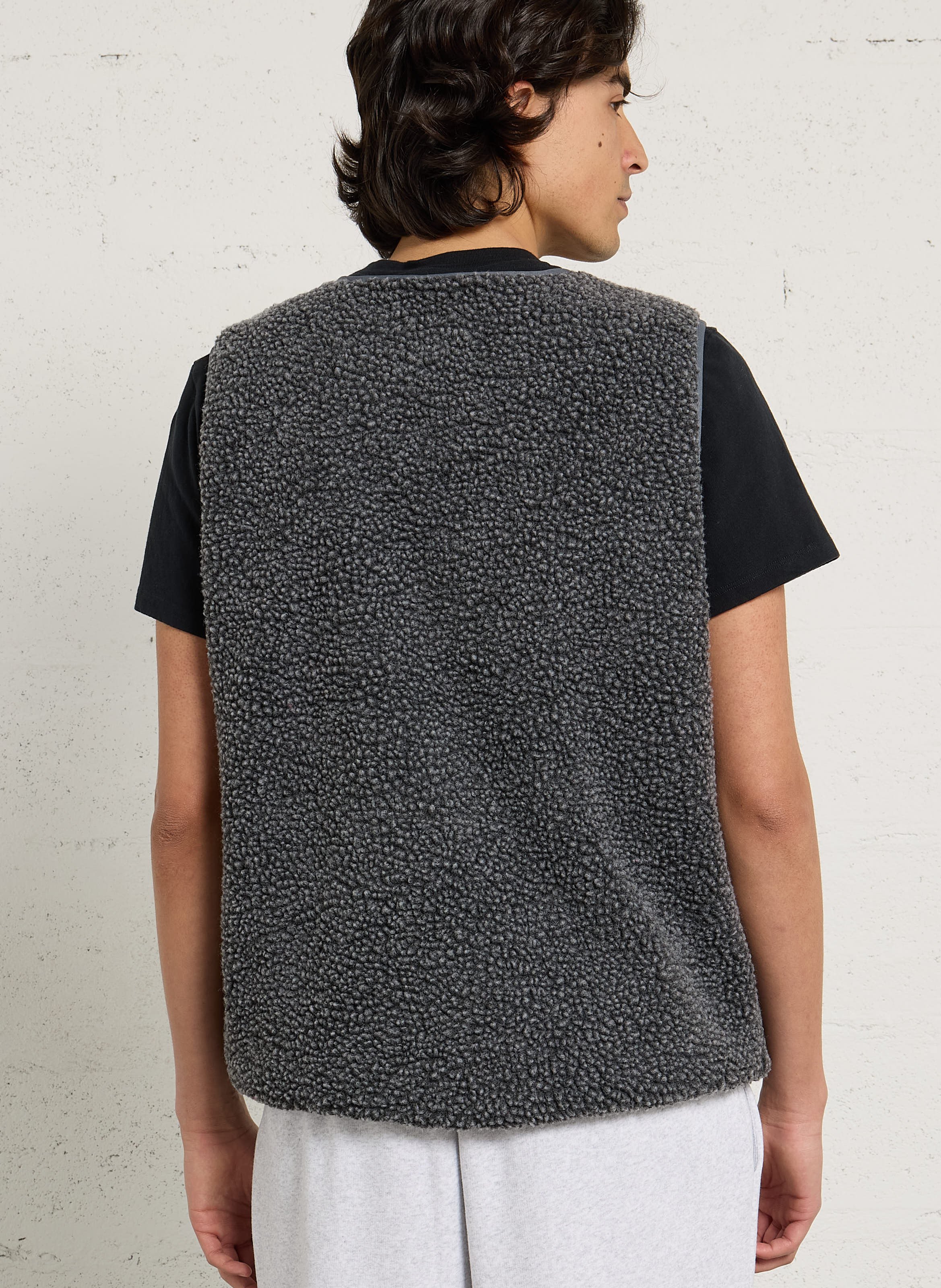 Sherpa-Jacke mit Rundhalskragen AMERICAN VINTAGE Grau