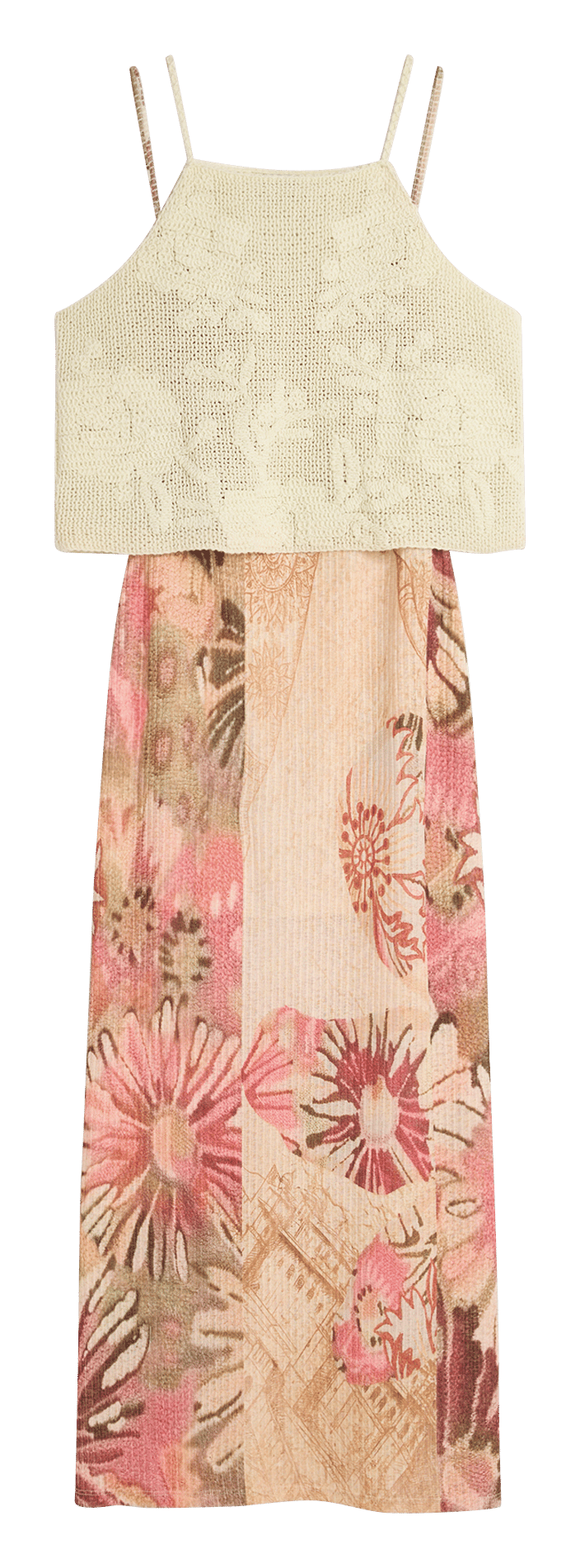 Robe midi imprimée DESIGUAL Blanc