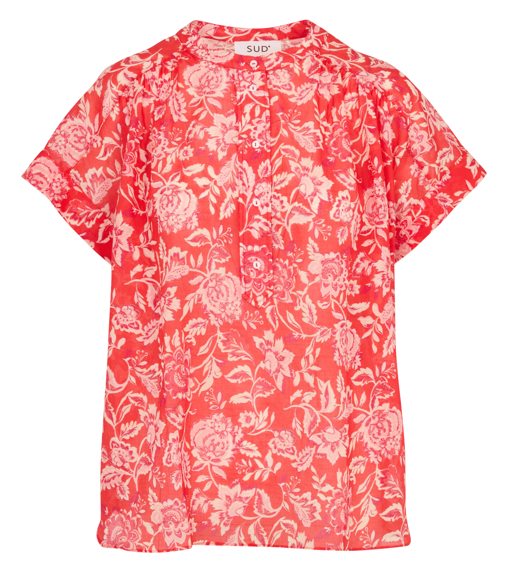 Ruimvallende, katoenen top SUD EXPRESS Rood