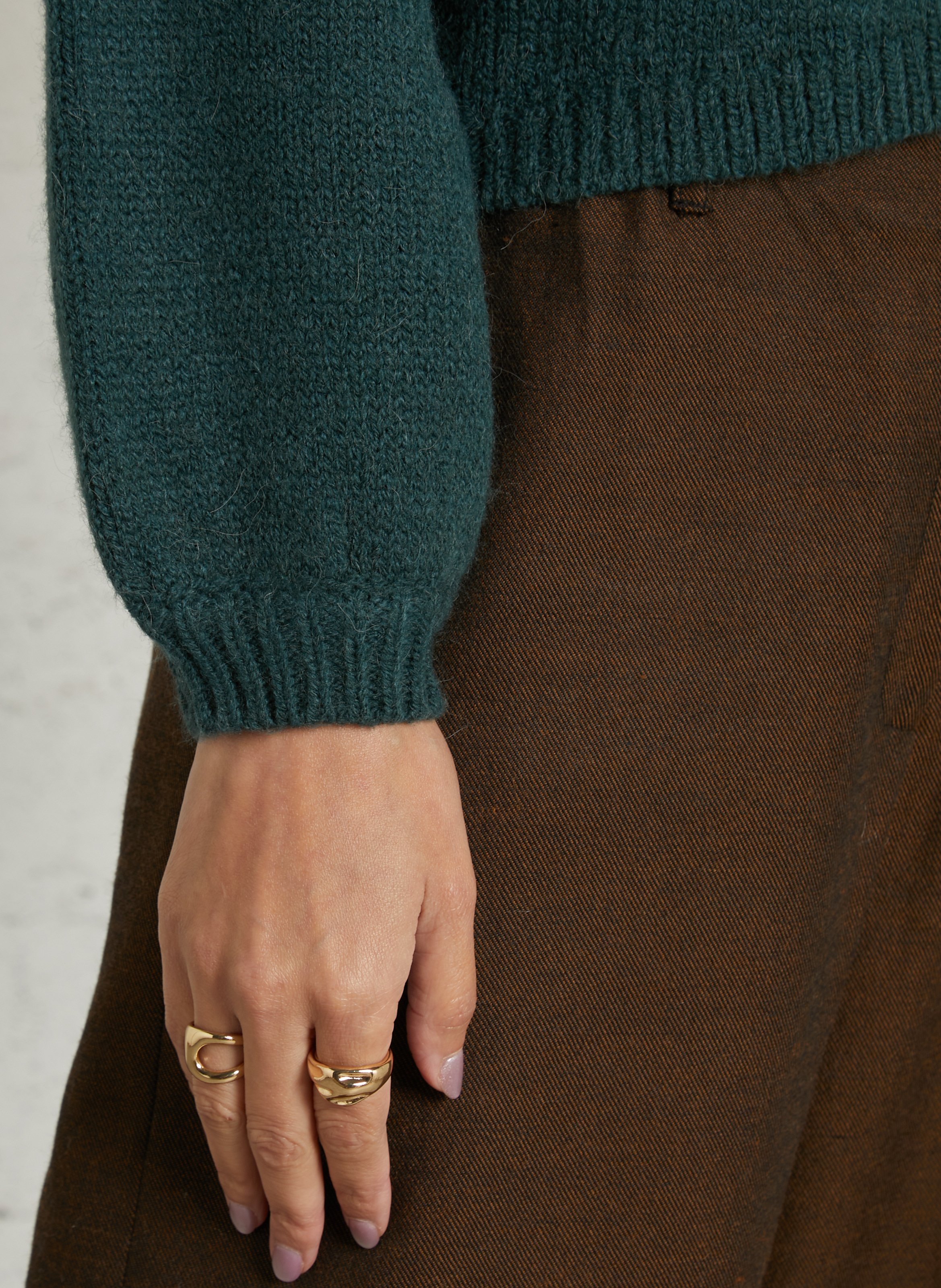Cadigan droit col V en maille LOUISE MISHA Vert