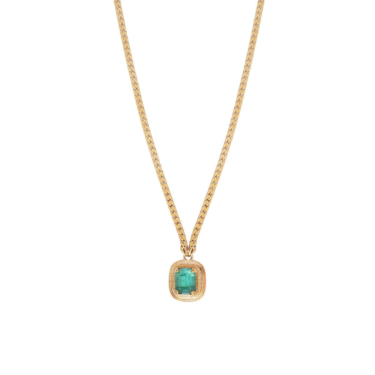 Collier pendentif SATELLITE PARIS Vert