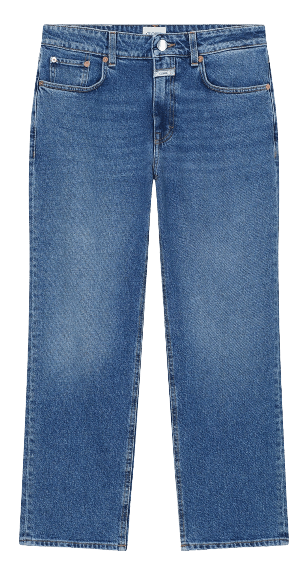 Cotton-blend straight-leg jeans CLOSED Blue