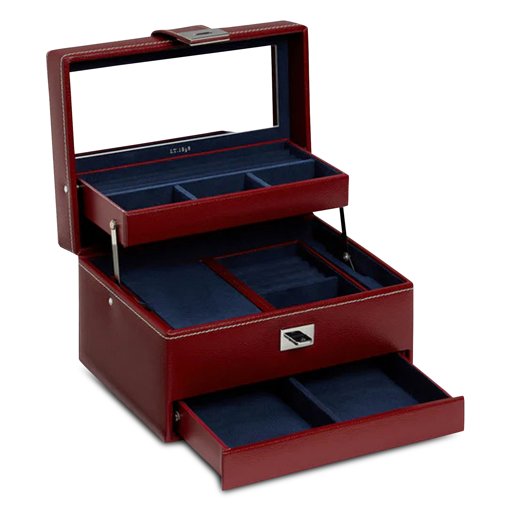 Medium-sized leather jewelry box | Red LE TANNEUR Women