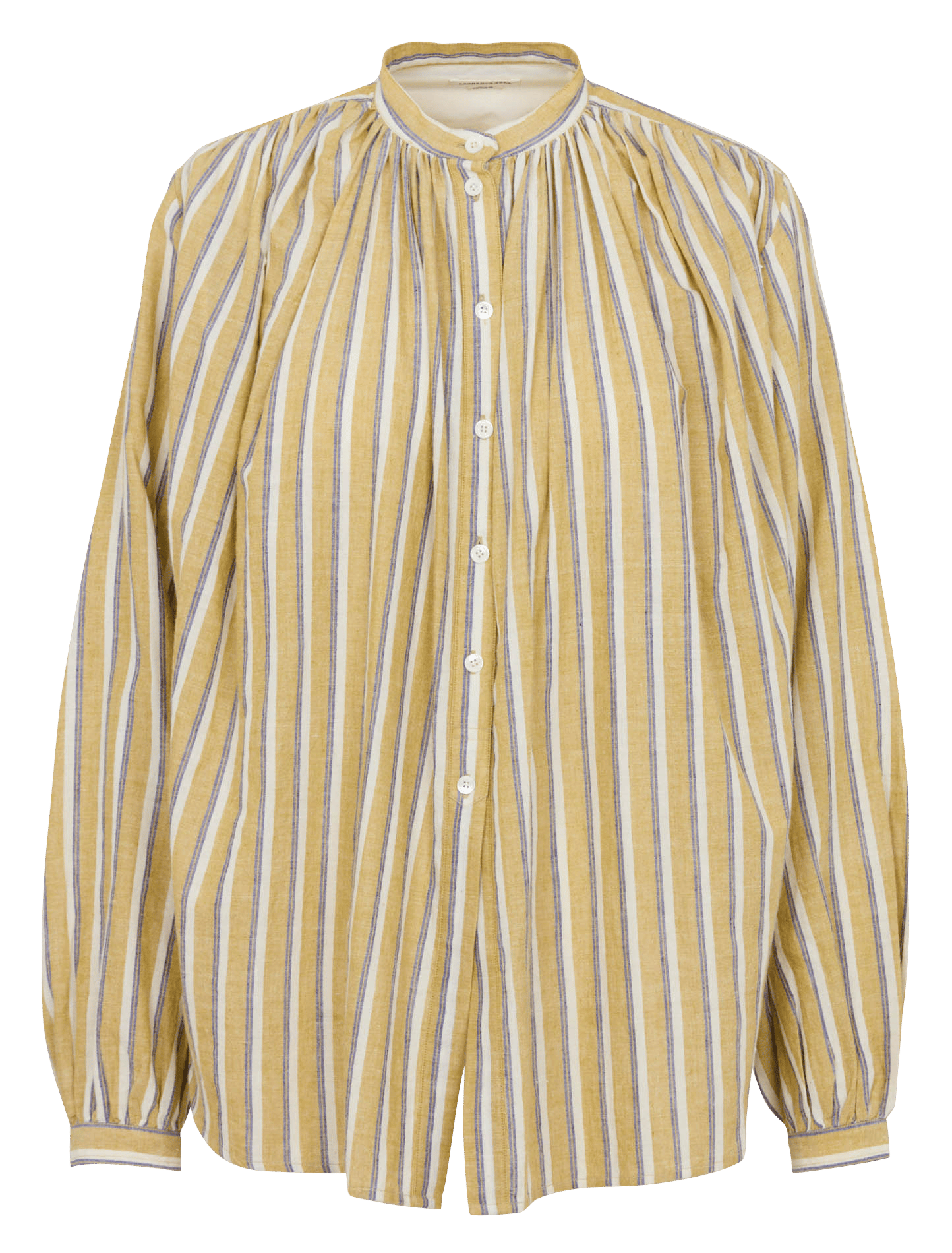Chemise col rond en coton LAURENCE BRAS Beige