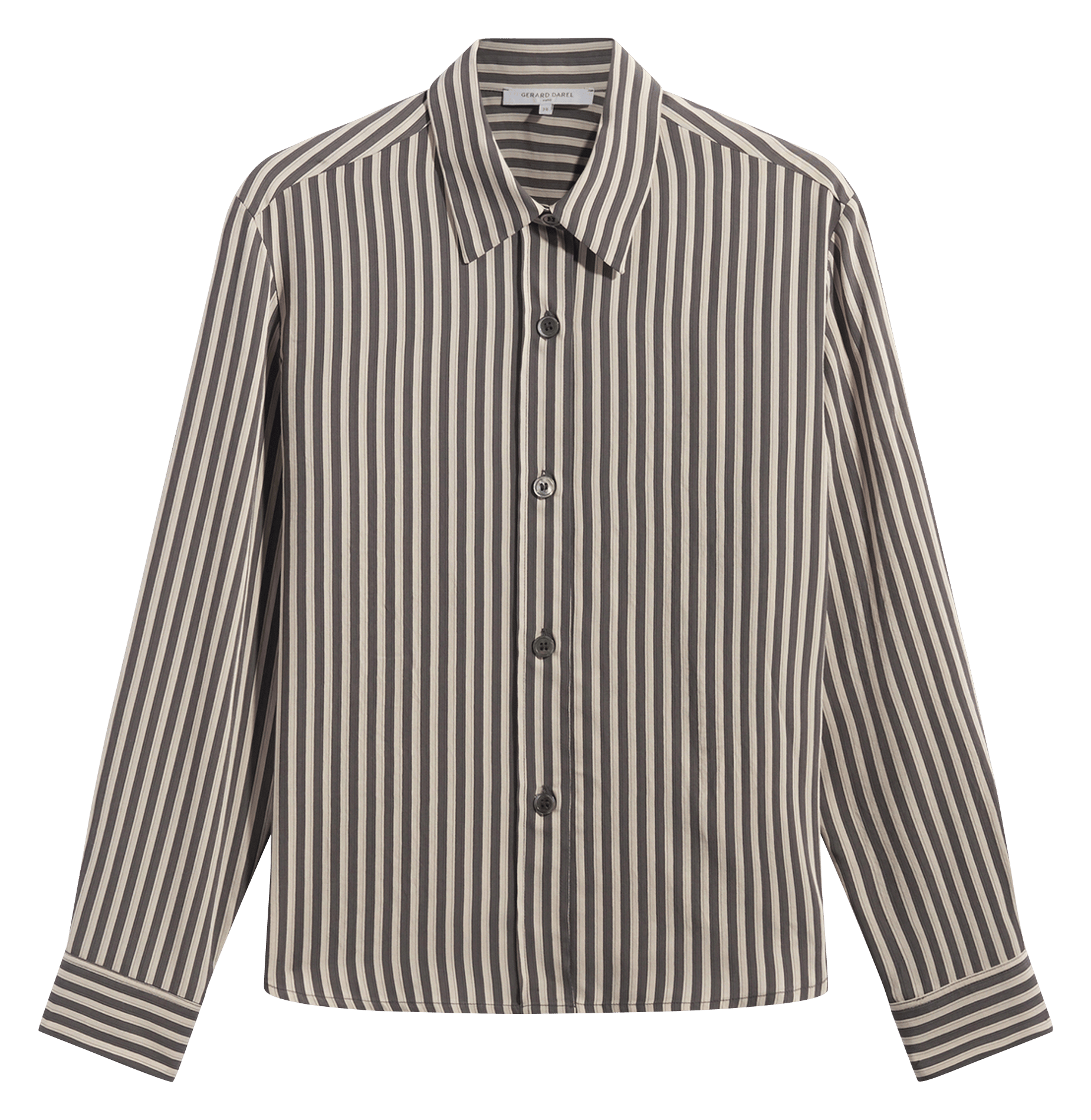 Chemise droit col classique rayée GERARD DAREL Gris