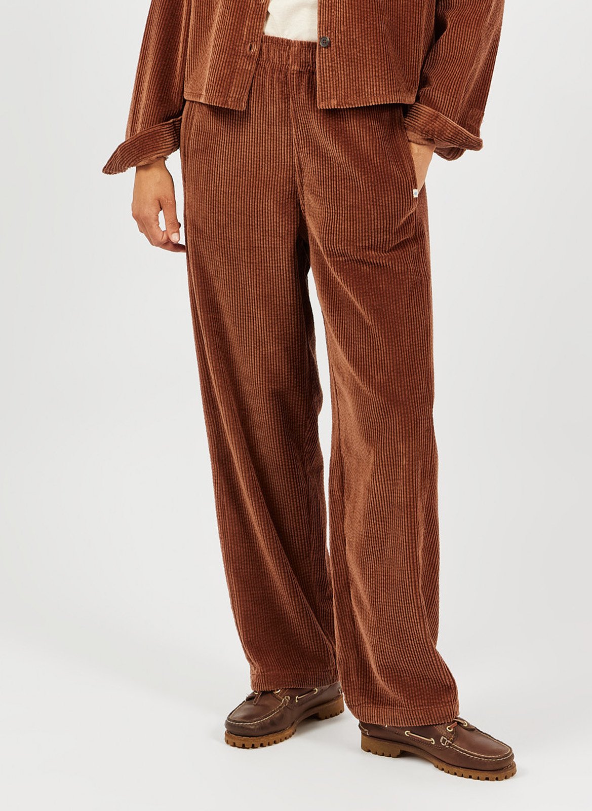 Pantalon droit en velours A.P Marron
