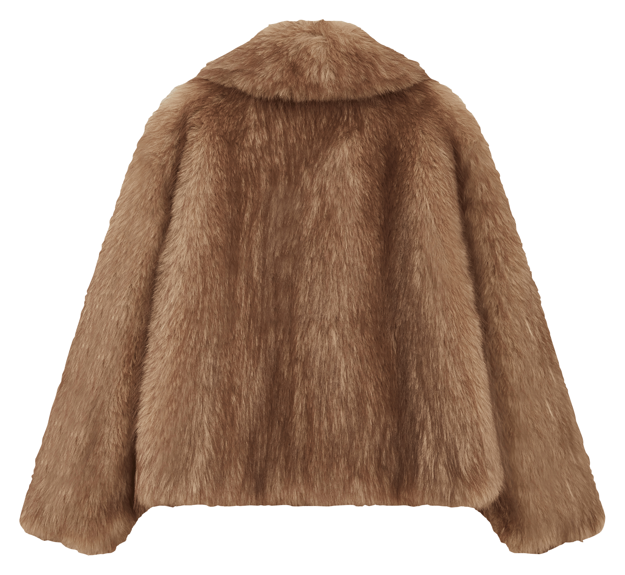 Manteau droit effet fourrure GRACE ET MILA Beige